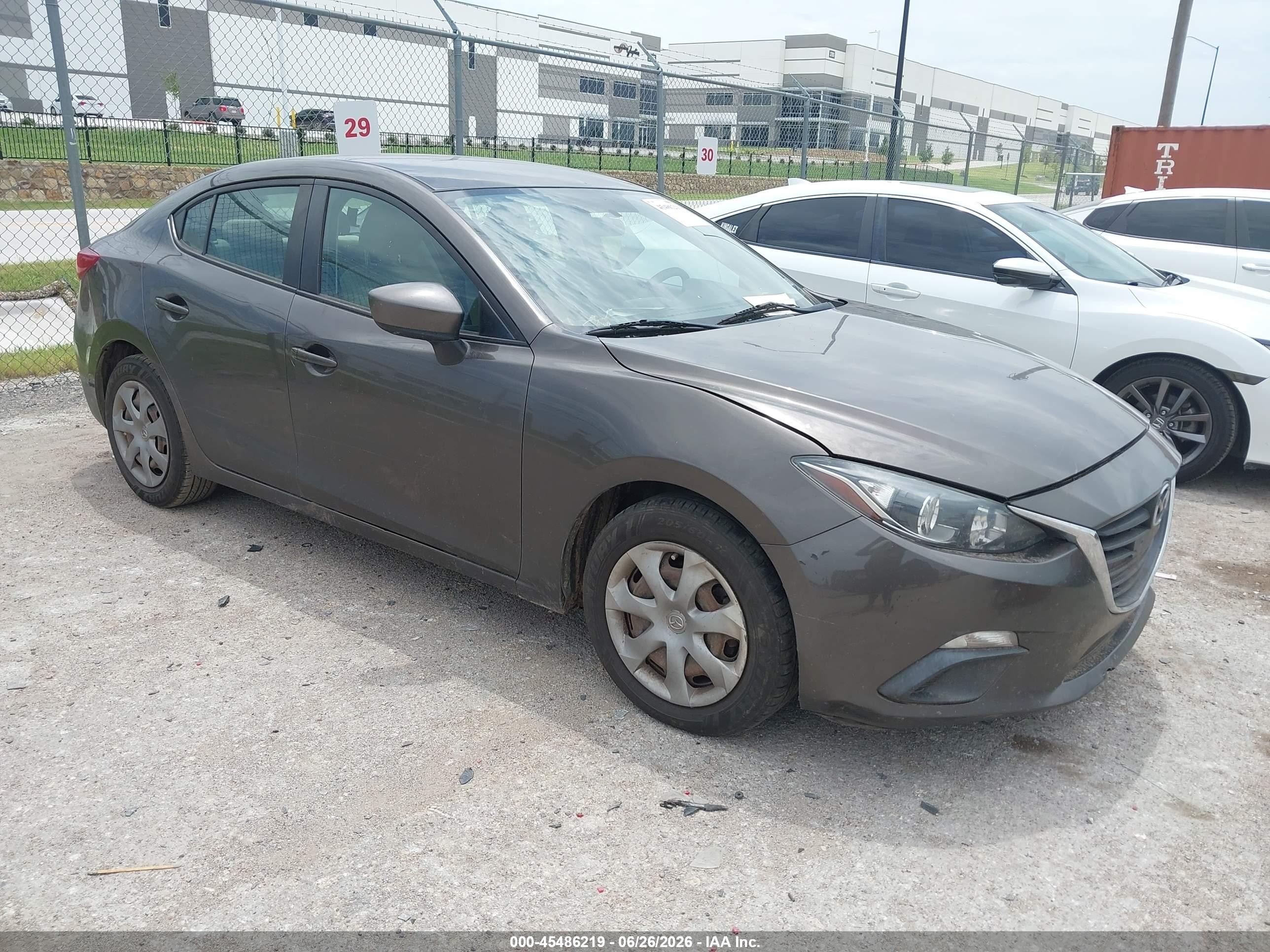 2014 Mazda 3 VIN 3MZBM1U77EM119093 IAAI salvage auction — Side, Original (Texas), sold $1,100 on 2026-09-12 (photo 1)