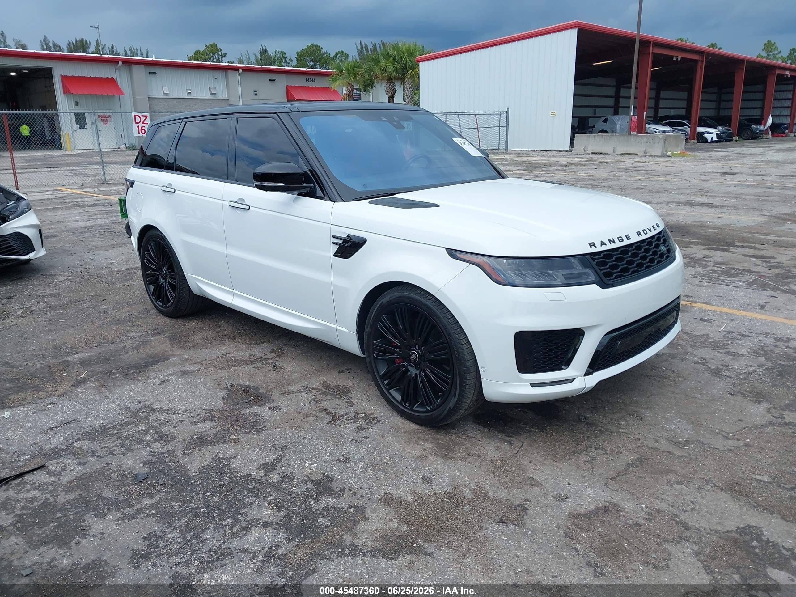 2022 Land rover Range rover sport VIN SALWV2SE1NA244301 IAAI salvage auction — Undercarriage, Rebuildable (Florida), sold $28,925 on 2026-08-10 (photo 1)