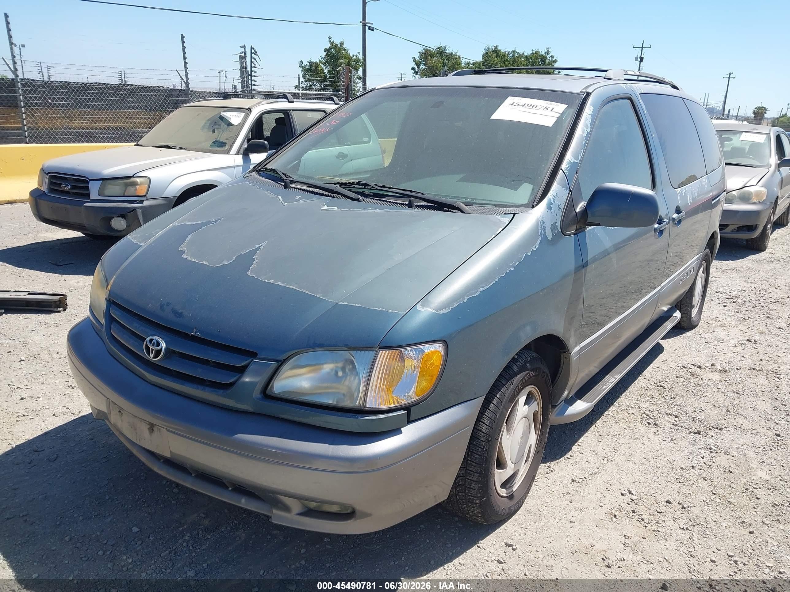 2002 Toyota Sienna VIN 4T3ZF13C72U421505 IAAI salvage auction — Normal Wear, Clear - Dealer Only (California), sold $350 on 2026-07-09 (photo 6)