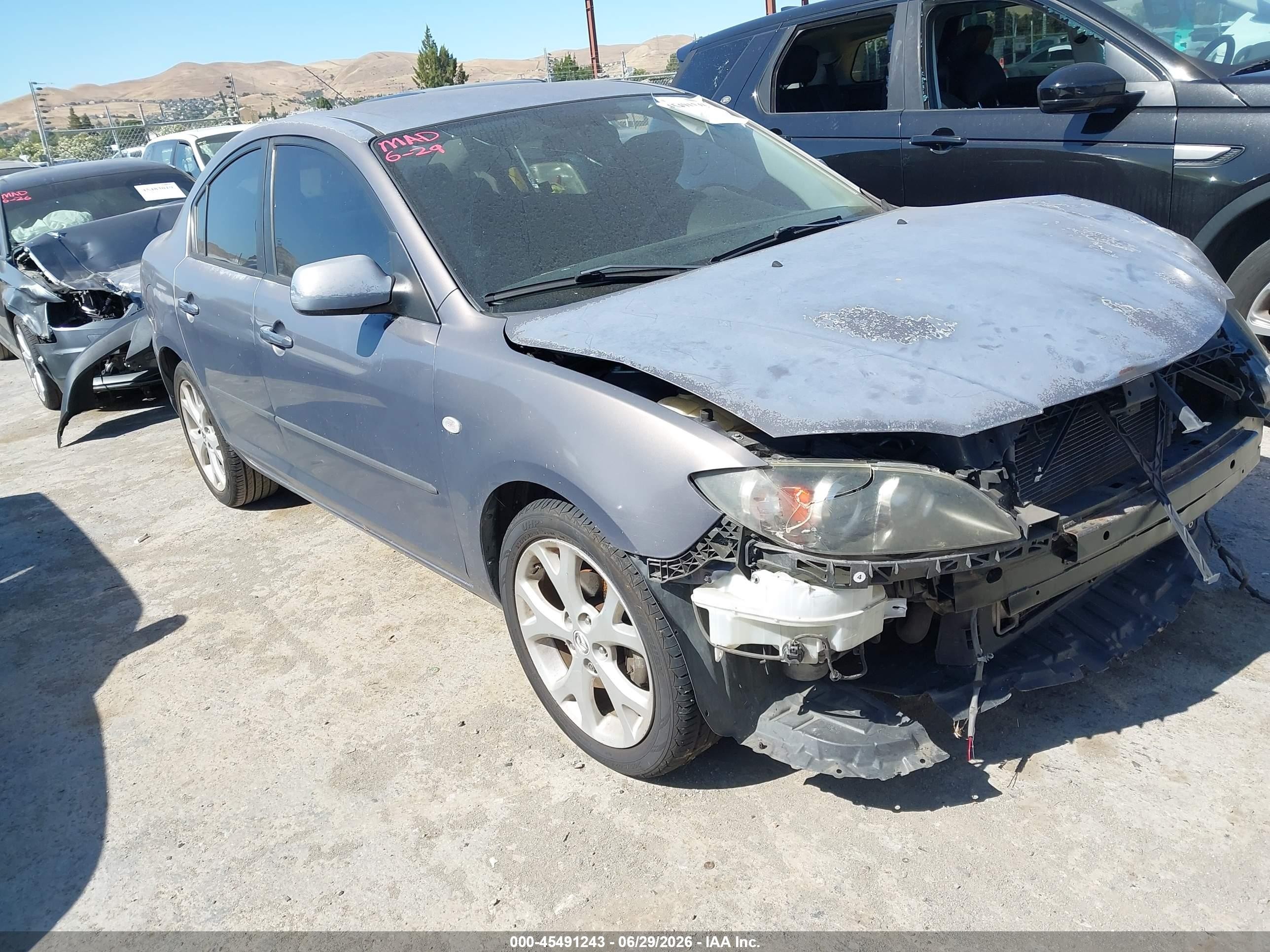 2008 Mazda 3 VIN JM1BK32G181164281 IAAI salvage auction — Normal Wear, Clear - Dealer Only (California), sold $450 on 2026-07-09 (photo 1)