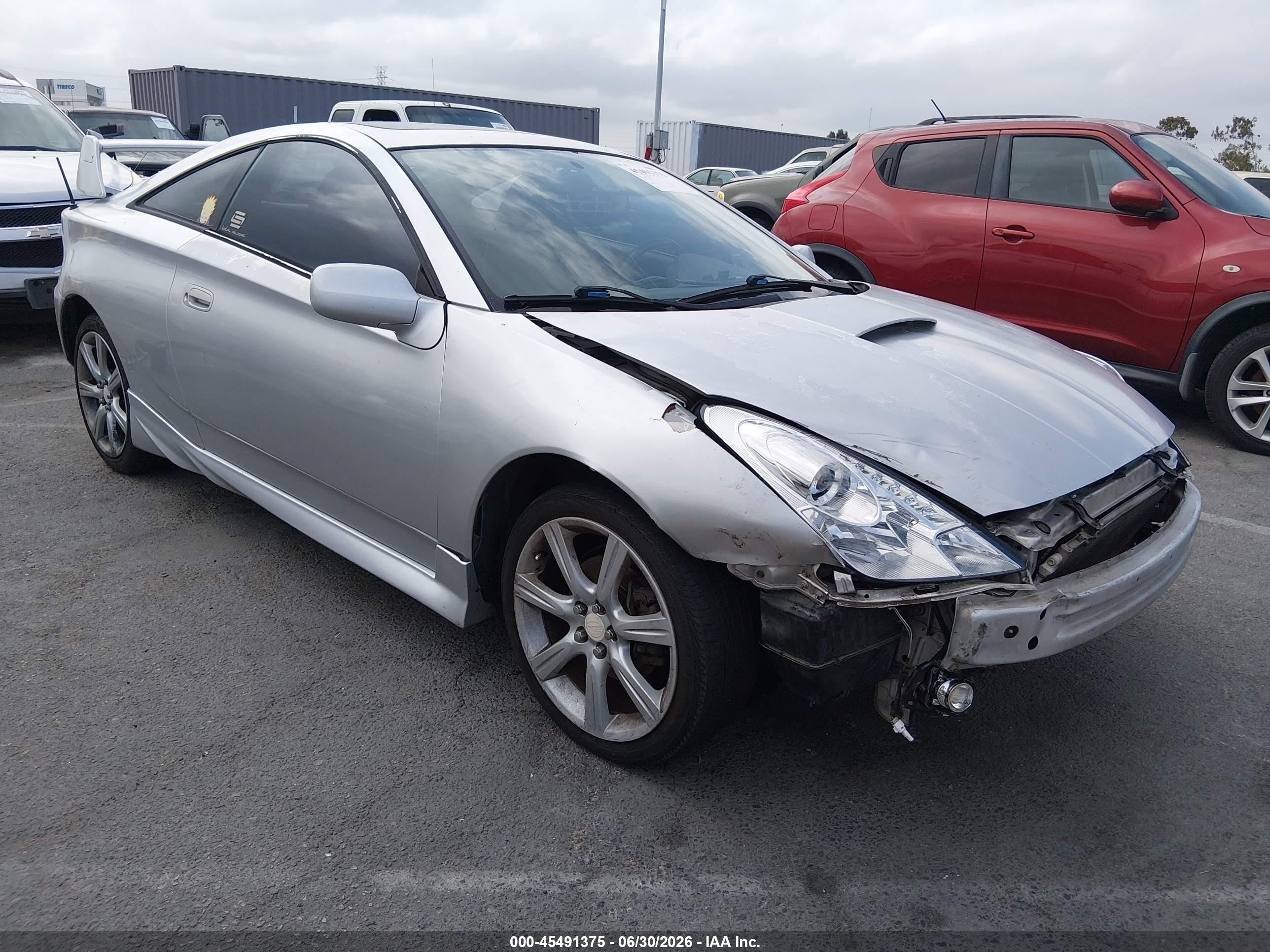2000 Toyota Celica VIN JTDDY32T4Y0021660 IAAI salvage auction — Front End, Salvage (California), sold $1,000 on 2026-07-09 (photo 1)