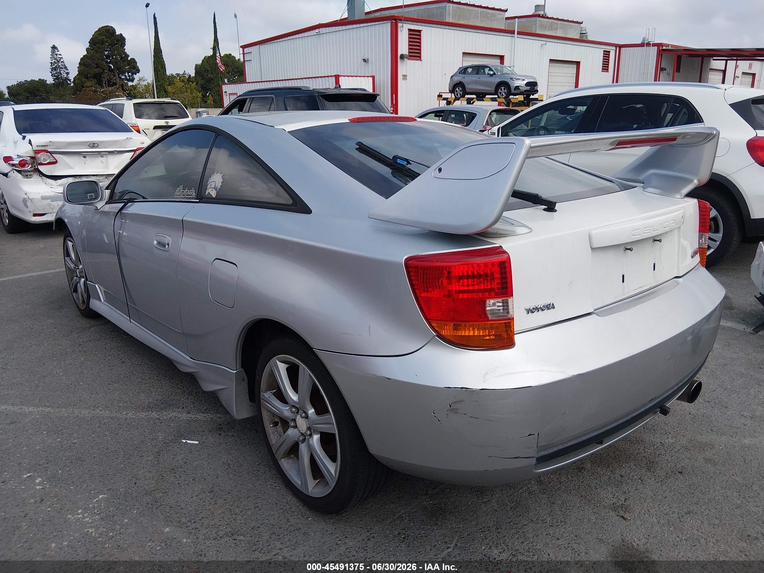 2000 Toyota Celica VIN JTDDY32T4Y0021660 IAAI salvage auction — Front End, Salvage (California), sold $1,000 on 2026-07-09 (photo 3)