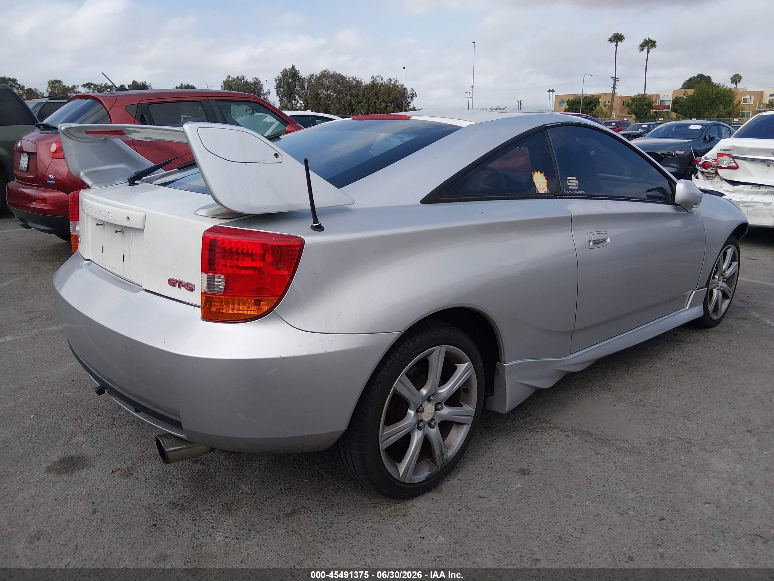 2000 Toyota Celica VIN JTDDY32T4Y0021660 IAAI salvage auction — Front End, Salvage (California), sold $1,000 on 2026-07-09 (photo 4)