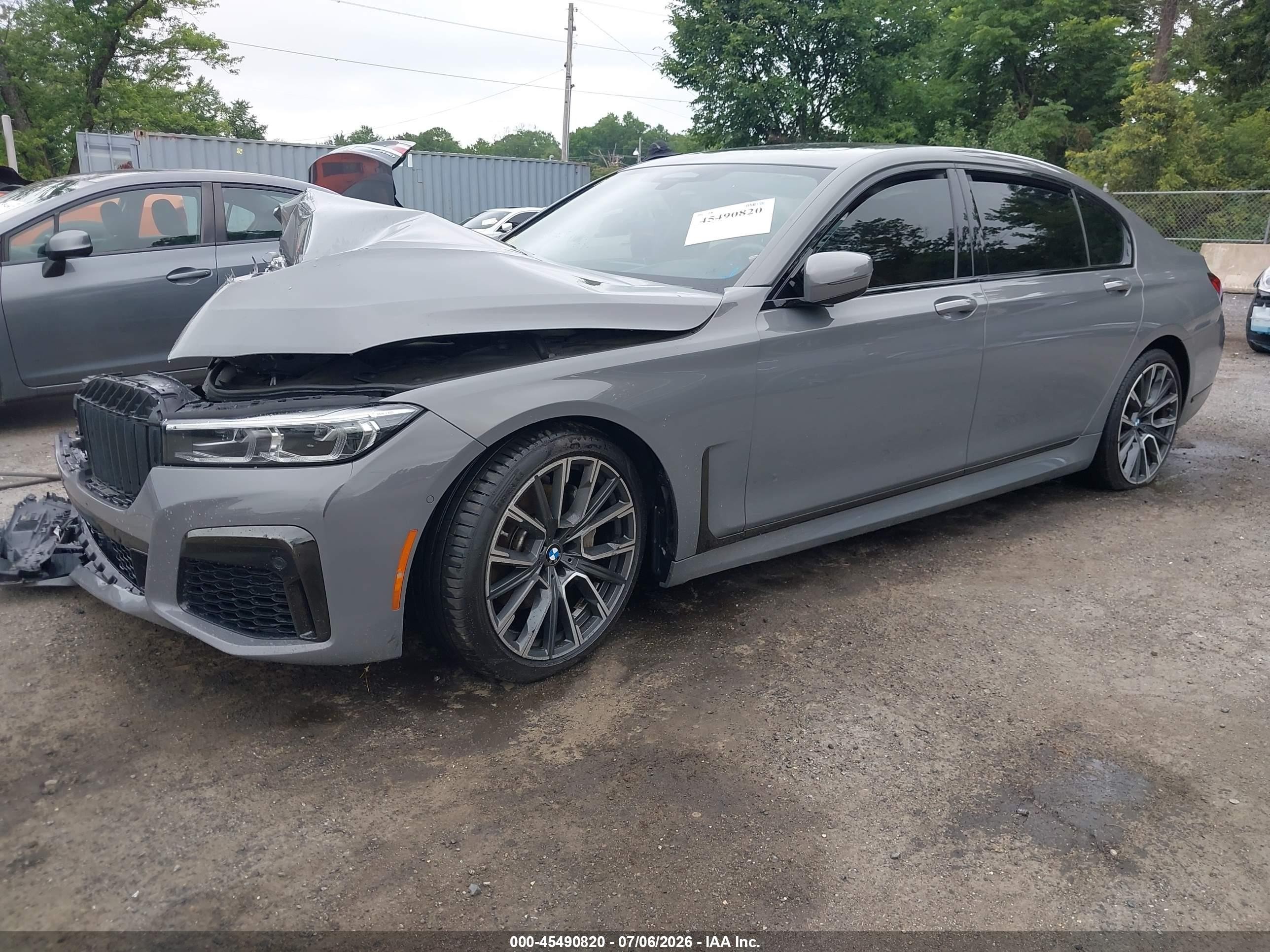 2021 BMW 7er VIN WBA7T4C05MCG53789 IAAI salvage auction — Front End, Salvage - Greater Than 75% (Maryland), sold $13,100 on 2026-09-19 (photo 2)