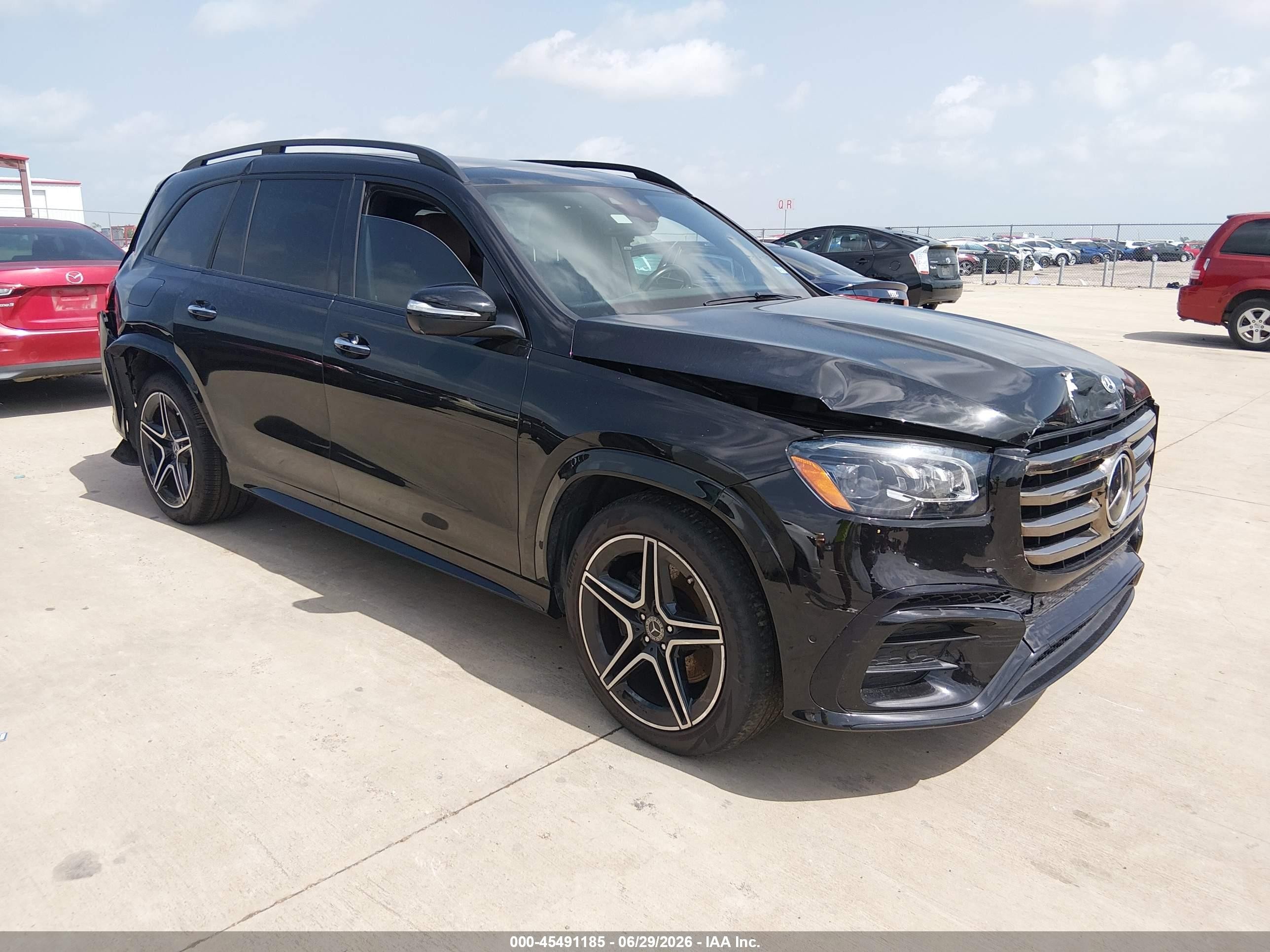 2024 Mercedes-Benz GLS-Class VIN 4JGFF5KE9RB171339 IAAI salvage auction — Front End, Salvage (Texas), sold $29,250 on 2026-08-23 (photo 1)