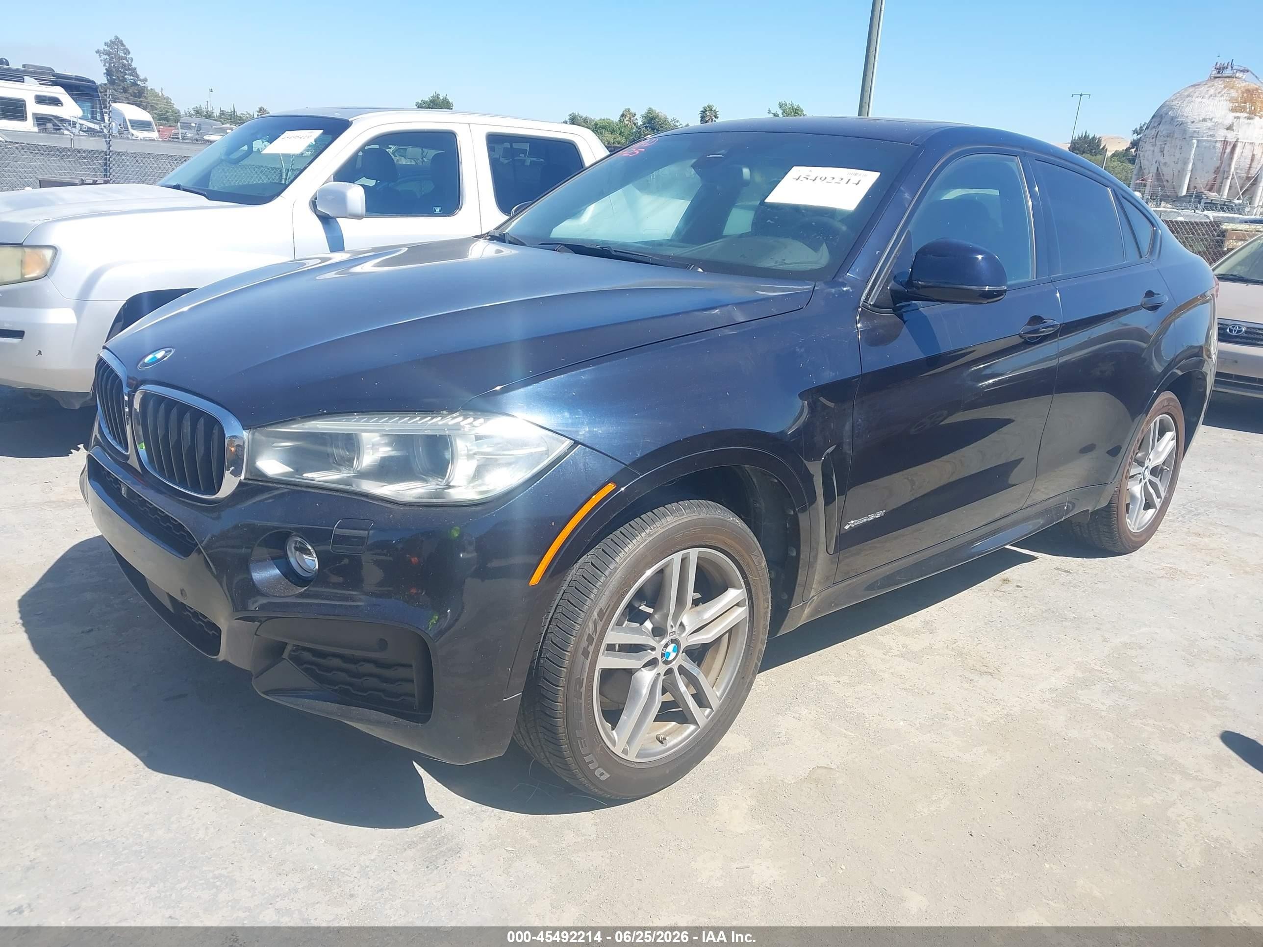 2016 BMW X6 VIN 5UXKU2C59G0N78364 IAAI salvage auction — Normal Wear, Clear - Dealer Only (California), sold $7,500 on 2026-07-09 (photo 2)