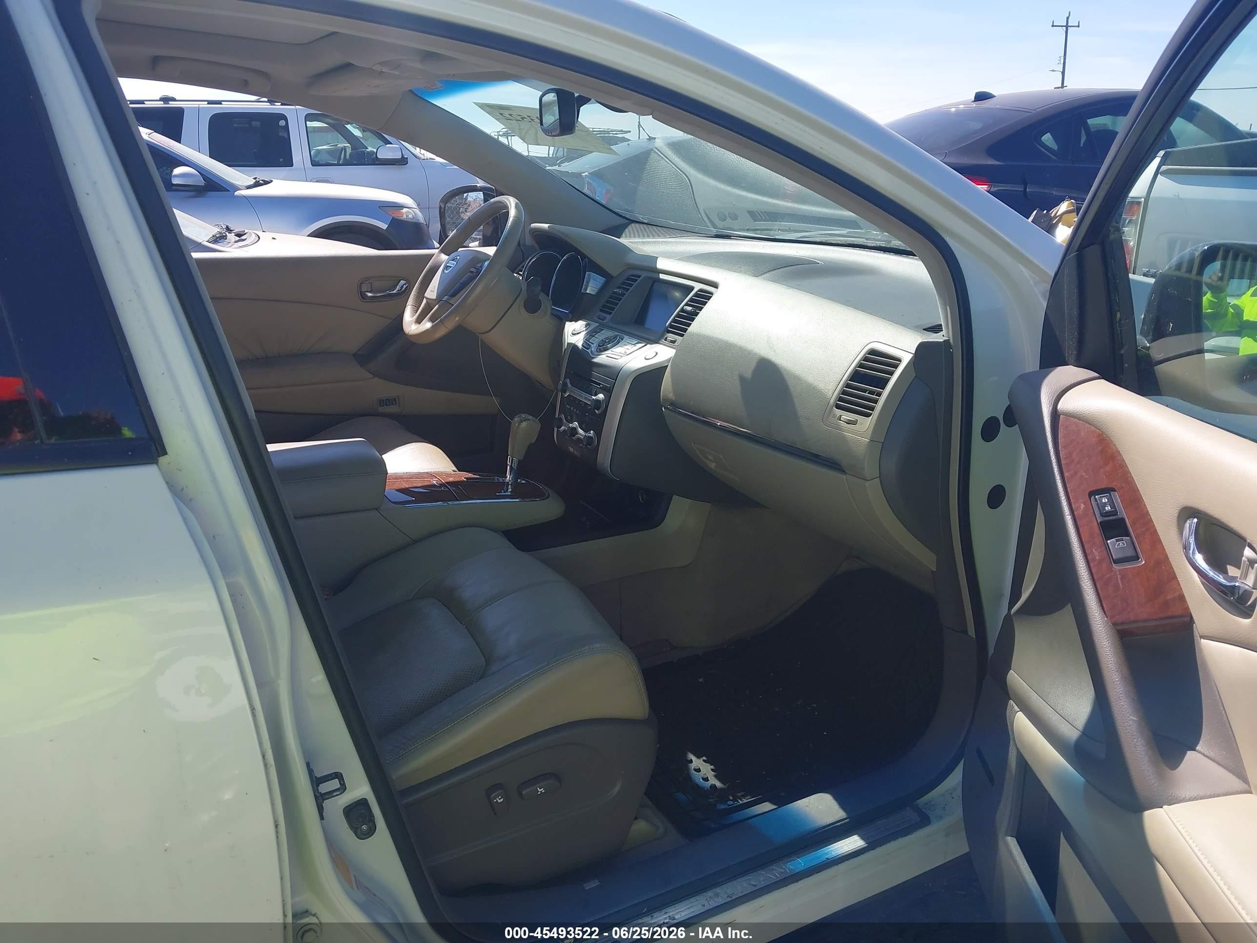 2009 Nissan Murano VIN JN8AZ18W89W142183 IAAI salvage auction — Normal Wear, Clear - Dealer Only (California), sold $875 on 2026-07-08 (photo 5)