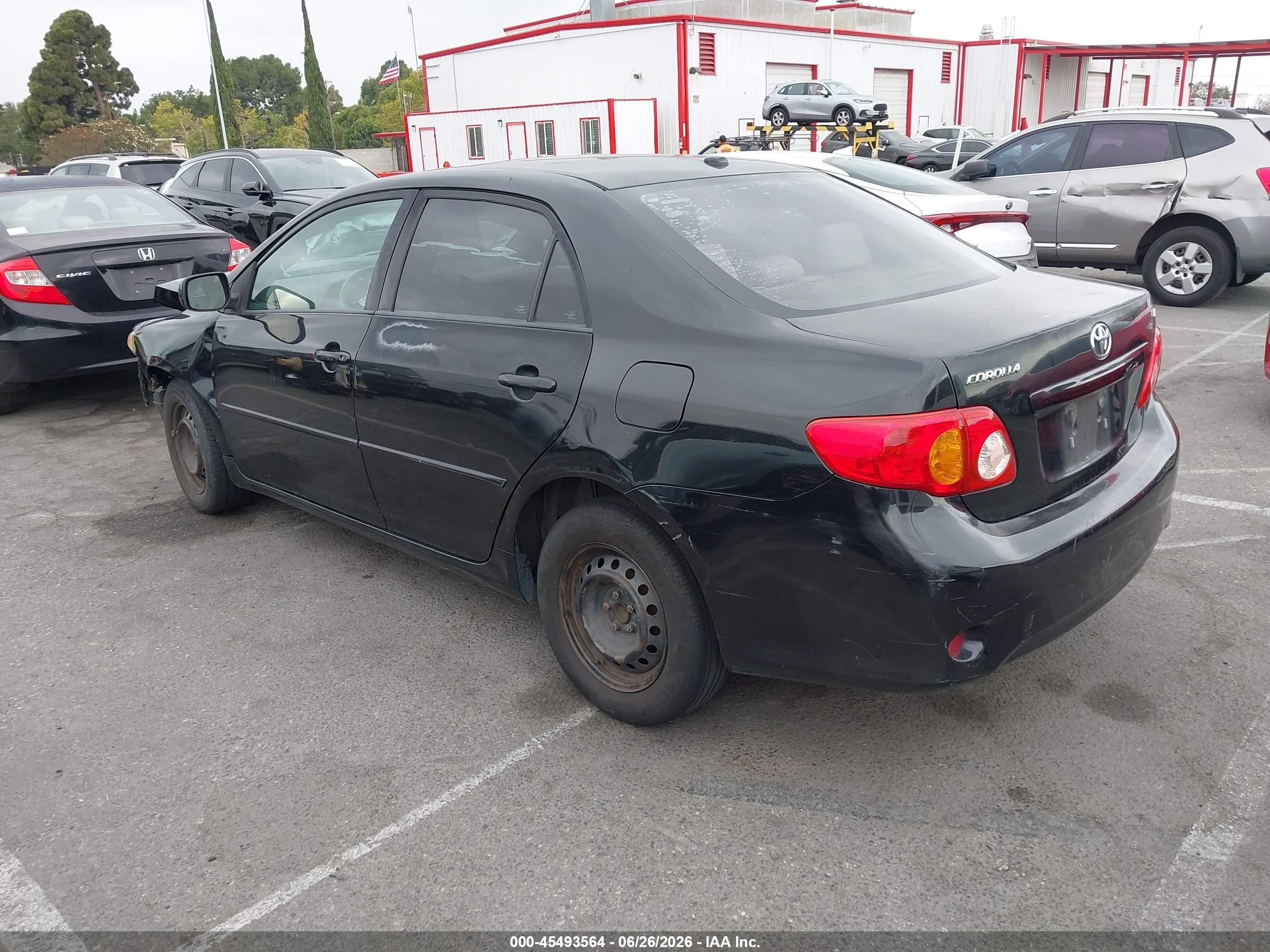 2010 Toyota Corolla VIN 1NXBU4EE9AZ256295 IAAI salvage auction — Normal Wear, Salvage (California), sold $750 on 2026-07-09 (photo 3)