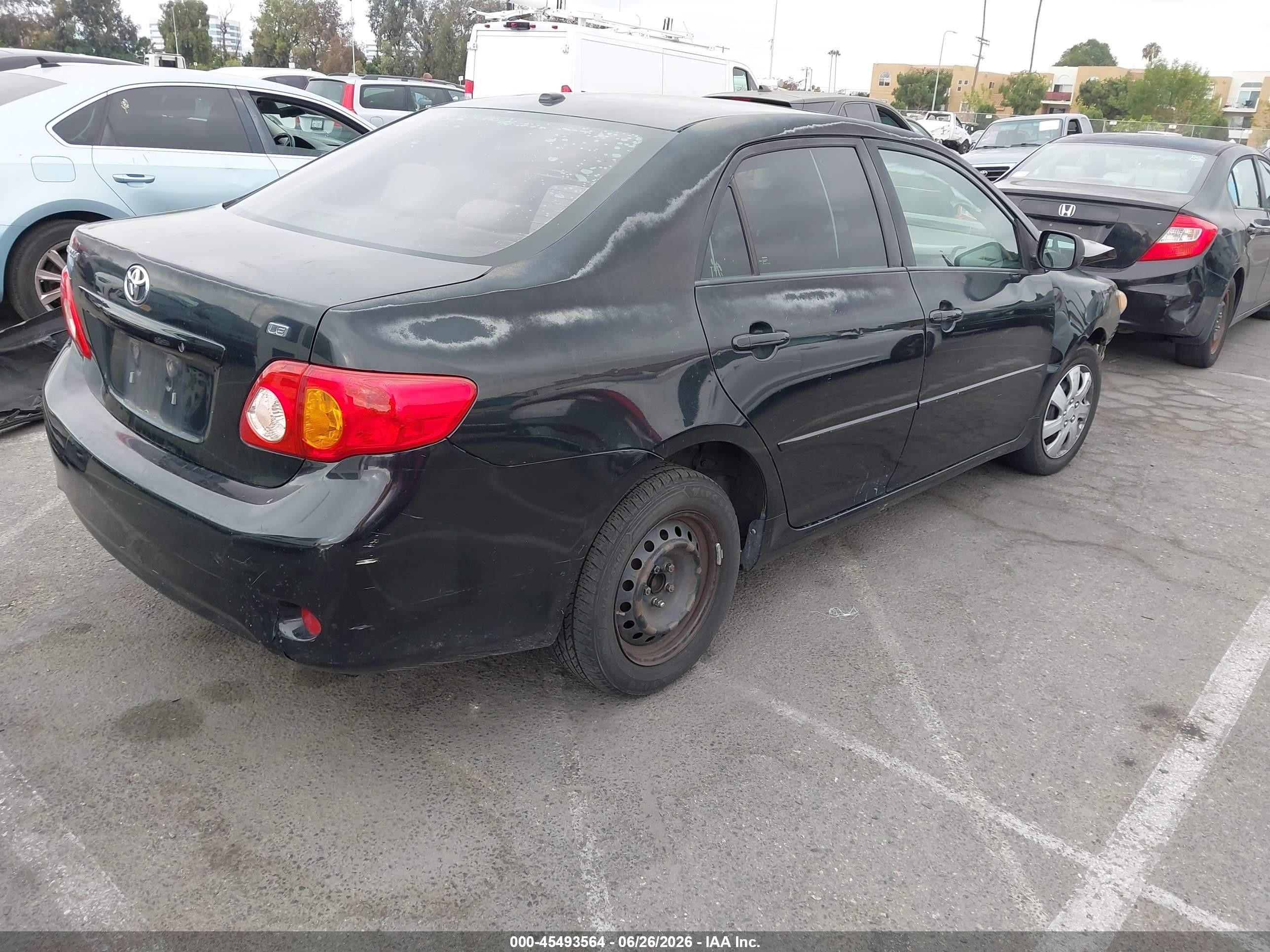 2010 Toyota Corolla VIN 1NXBU4EE9AZ256295 IAAI salvage auction — Normal Wear, Salvage (California), sold $750 on 2026-07-09 (photo 4)
