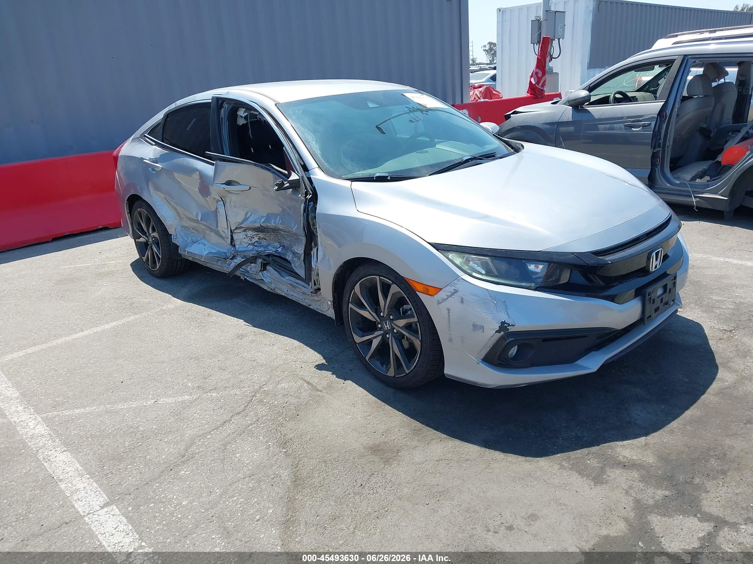 2019 Honda Civic VIN 2HGFC2F87KH527754 IAAI salvage auction — Normal Wear, Salvage (California), sold $4,000 on 2026-07-09 (photo 1)
