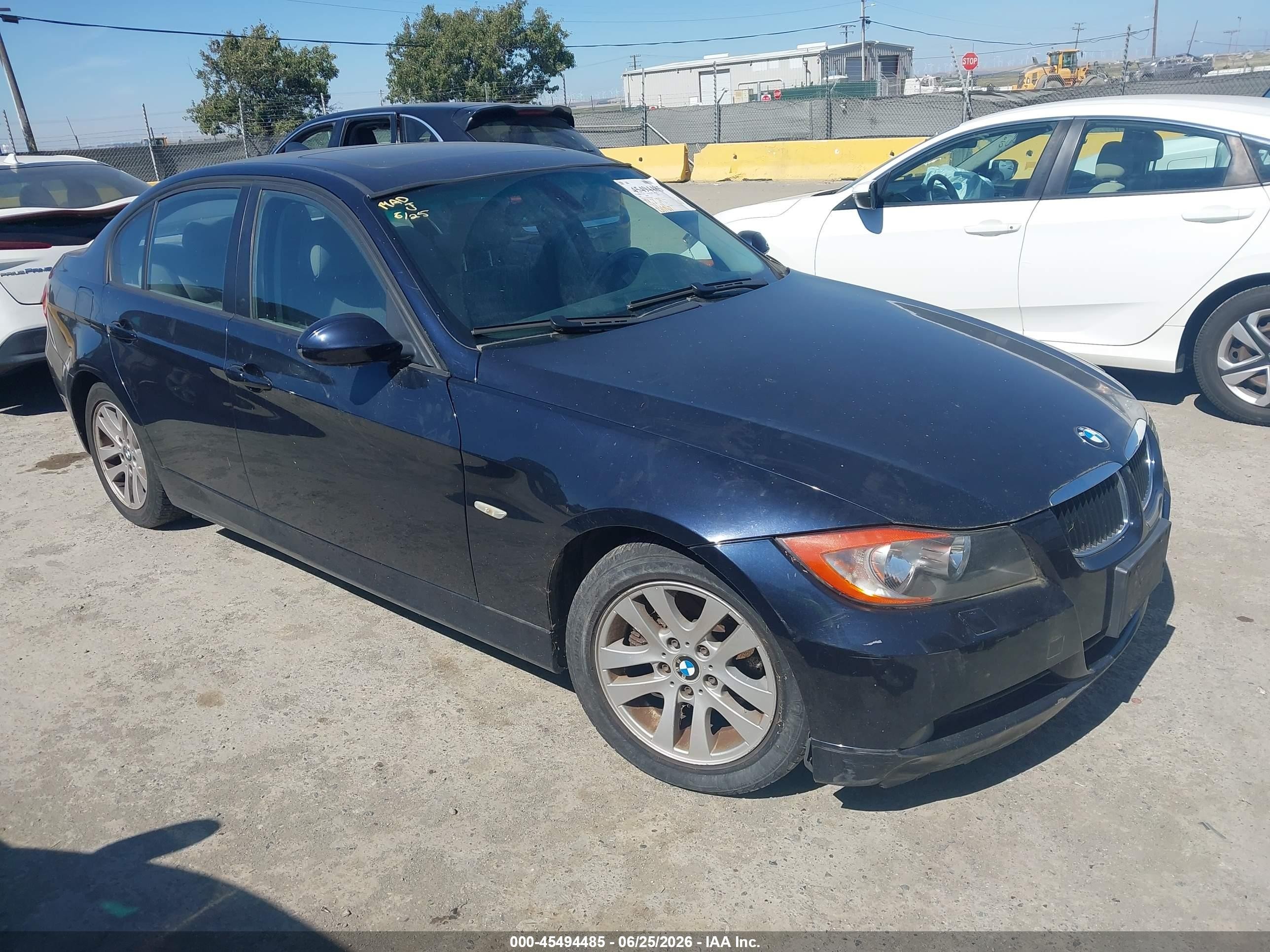 2007 BMW 3 Series VIN WBAVC93597KX55698 IAAI salvage auction — Normal Wear, Clear - Dealer Only (California), sold $375 on 2026-07-02 (photo 1)
