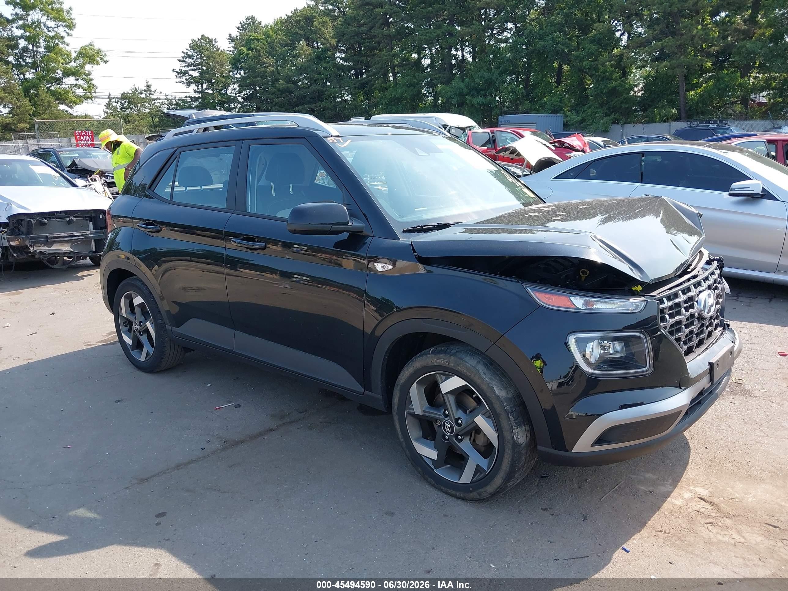 2021 Hyundai Venue VIN KMHRC8A32MU084516 IAAI salvage auction — Front End, Mv-907A (New York), sold $2,750 on 2026-09-14 (photo 1)