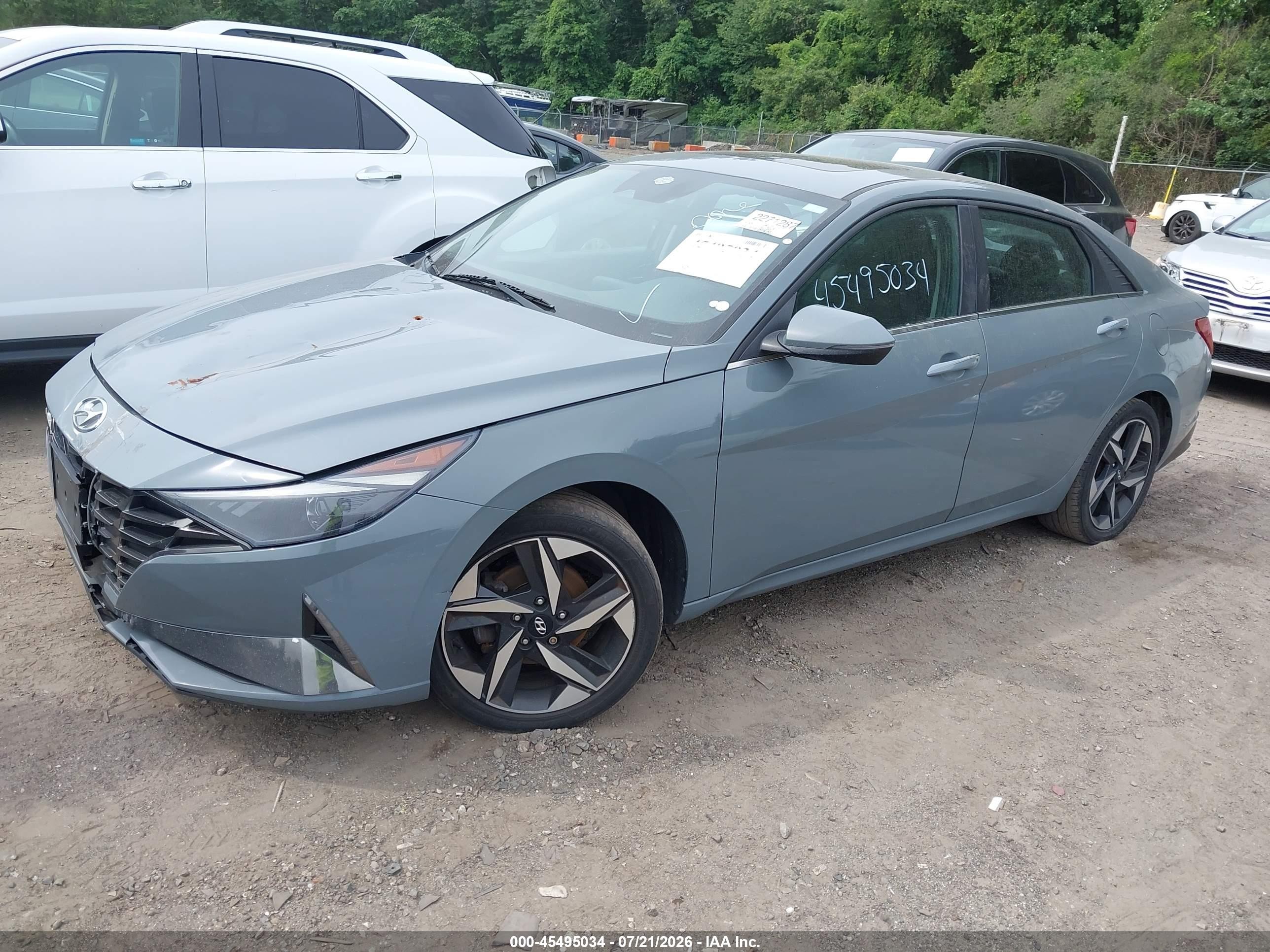 2021 Hyundai Elantra VIN KMHLN4AG8MU130507 IAAI salvage auction — Rear End, Salvage (Massachusetts), sold $2,550 on 2026-09-11 (photo 2)
