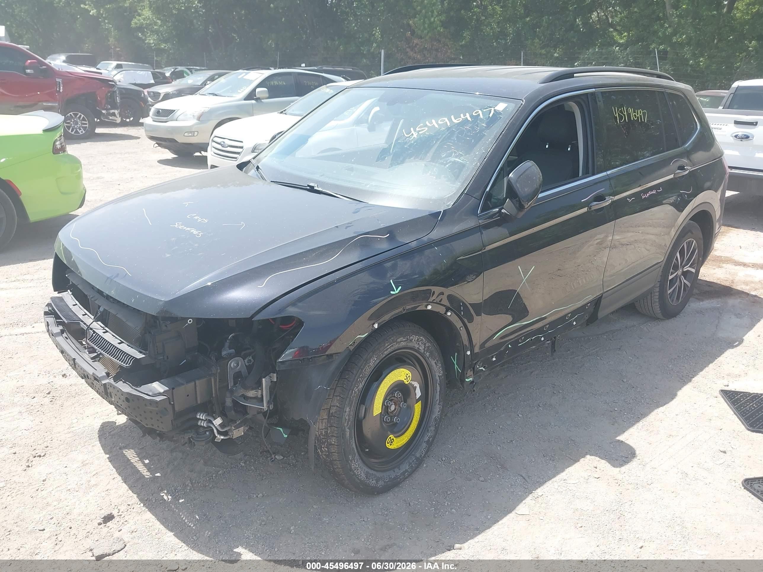 2019 Volkswagen Tiguan VIN 3VV2B7AX0KM073295 IAAI salvage auction — Front End, Salvage (Indiana), sold $4,750 on 2026-08-27 (photo 2)