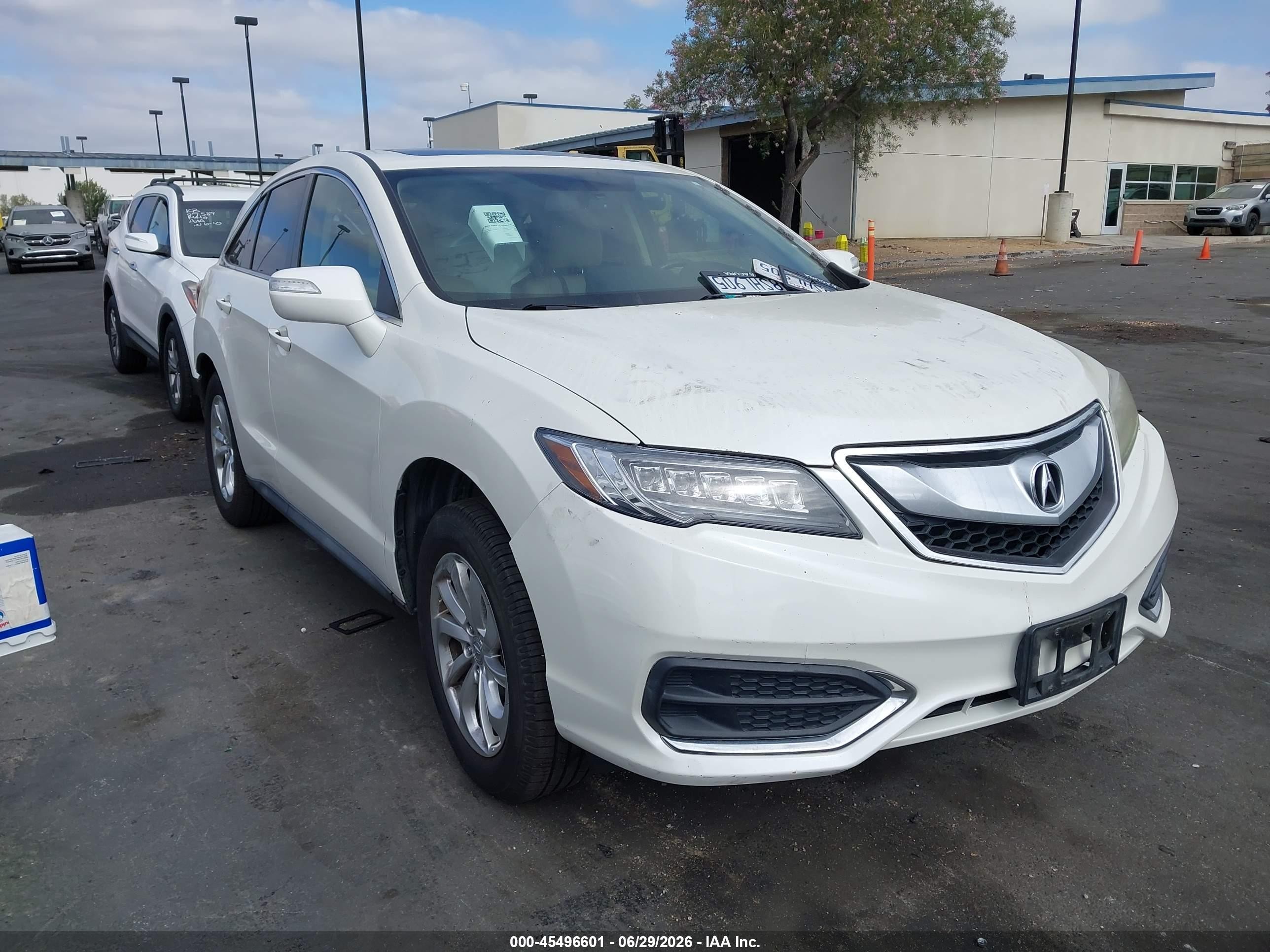 2017 Acura RDX VIN 5J8TB3H51HL016924 IAAI salvage auction — Rear End, Salvage Certificate (California), sold $2,850 on 2026-07-12 (photo 1)