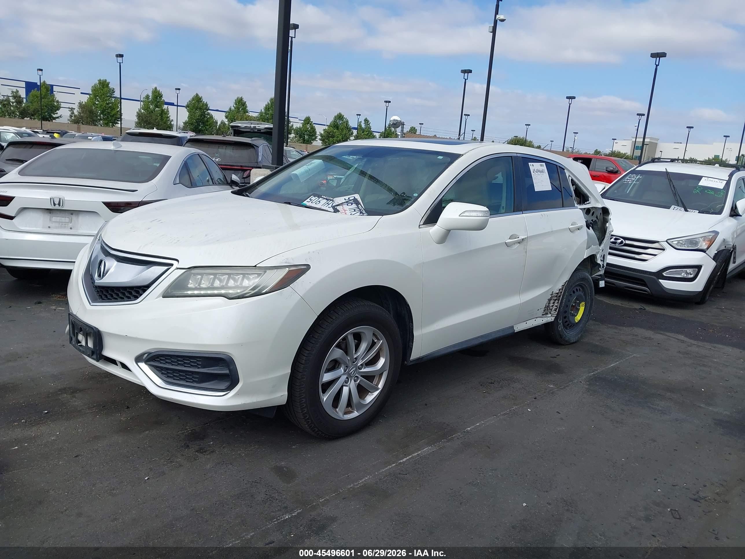 2017 Acura RDX VIN 5J8TB3H51HL016924 IAAI salvage auction — Rear End, Salvage Certificate (California), sold $2,850 on 2026-07-12 (photo 2)