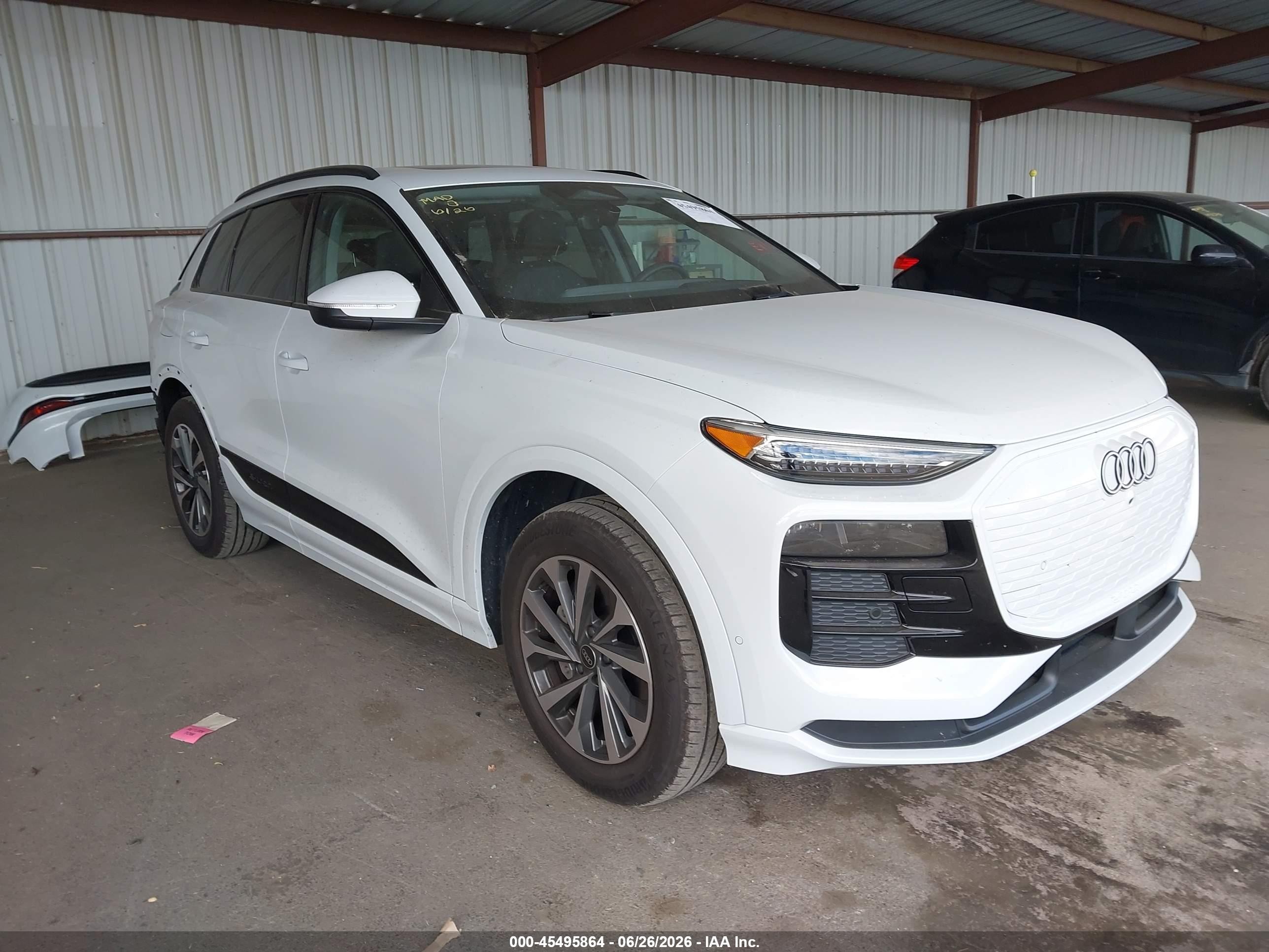 2025 Audi Q6 e-tron VIN WA124BGF2SA044110 IAAI salvage auction — Rear End, Salvage (California), sold $28,750 on 2026-08-09 (photo 1)