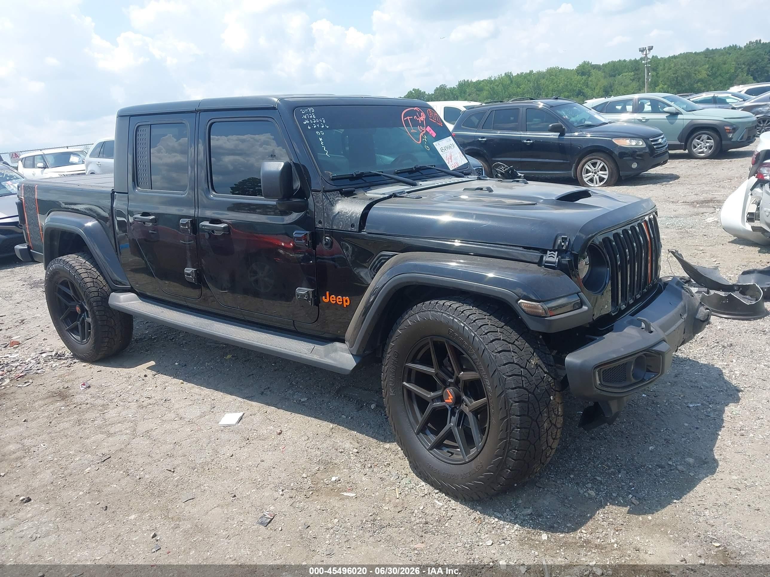 2021 Jeep Gladiator VIN 1C6HJTFG2ML504728 — IAAI salvage auction photo