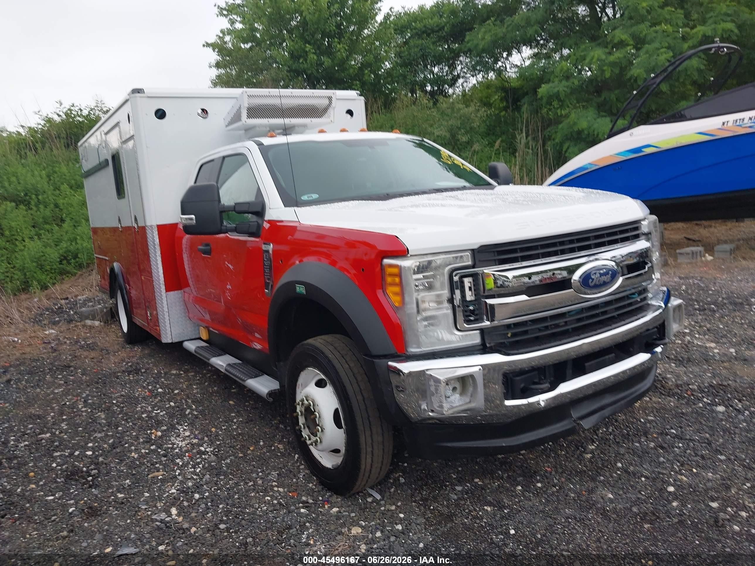 2017 Ford F-550 super duty VIN 1FD0X5HT9HED73068 IAAI salvage auction — Normal Wear, Clear (New York), sold $7,600 on 2026-08-04 (photo 1)