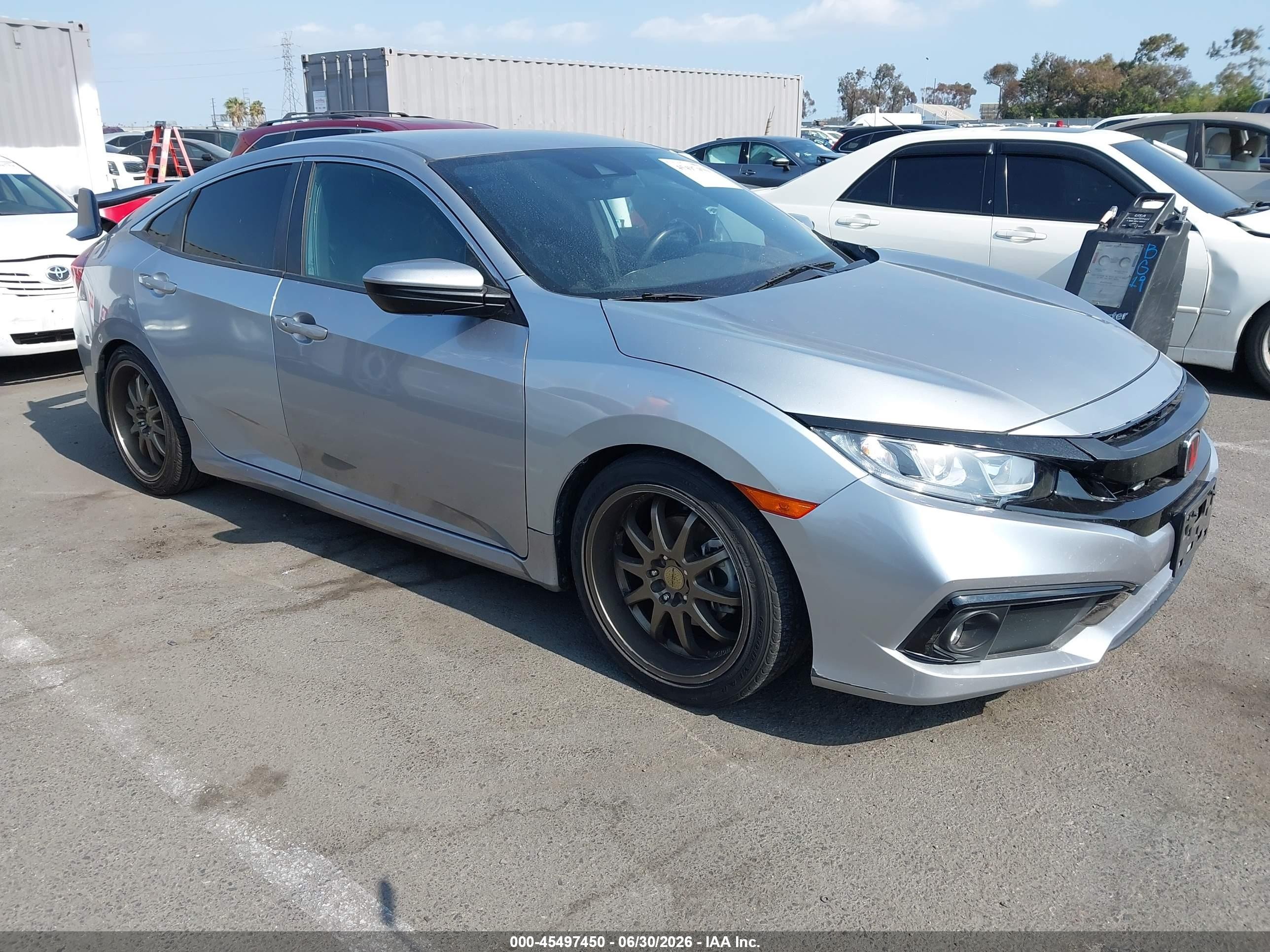 2020 Honda Civic VIN 19XFC2F89LE214779 IAAI salvage auction — Unknown, Salvage (California), sold $7,500 on 2026-07-09 (photo 1)