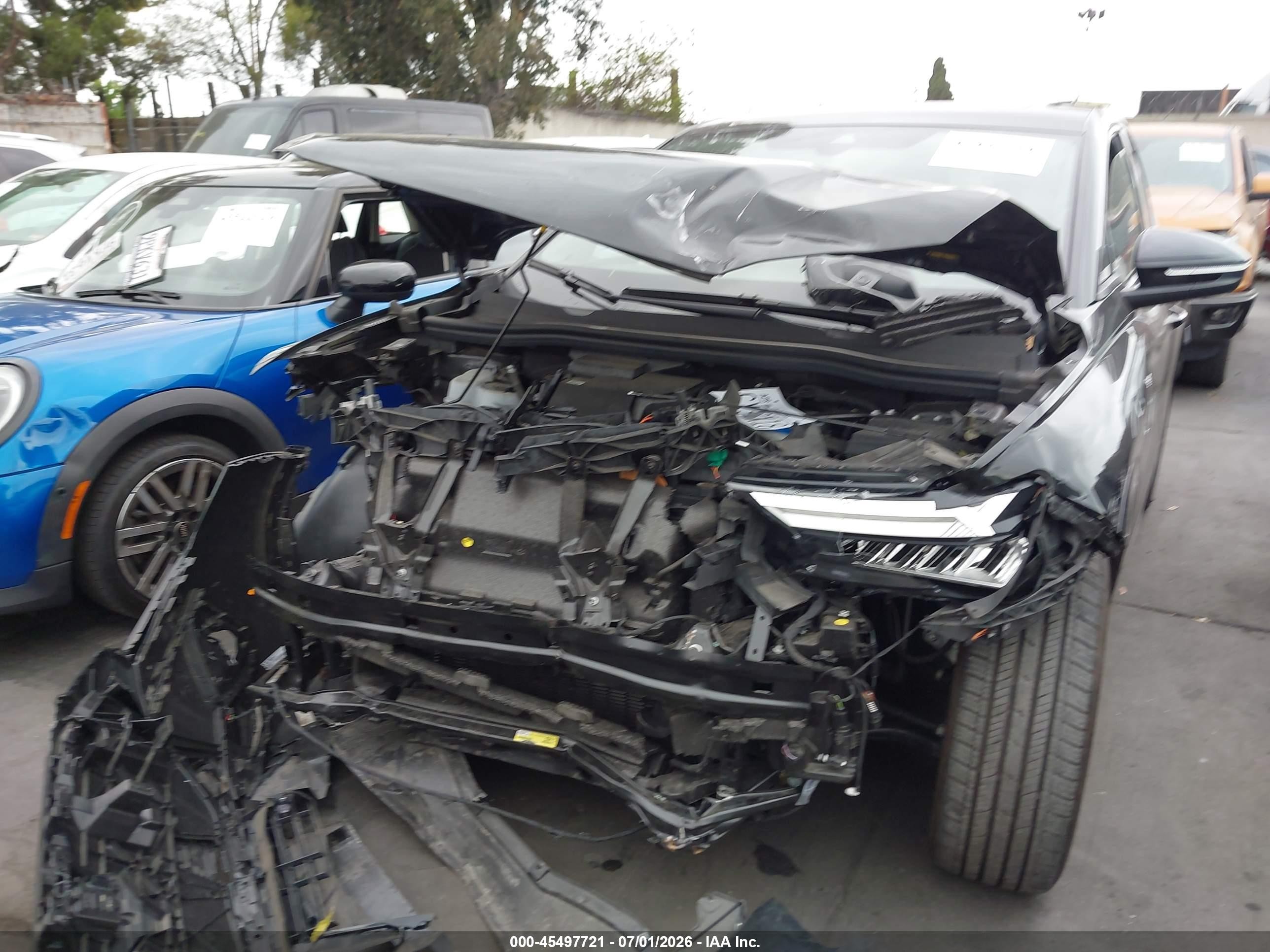 2023 Audi Q4 sportback e-tron VIN WA122BFZ0PP060490 IAAI salvage auction — Front End, Salvage Certificate (California), sold $7,400 on 2026-09-07 (photo 6)