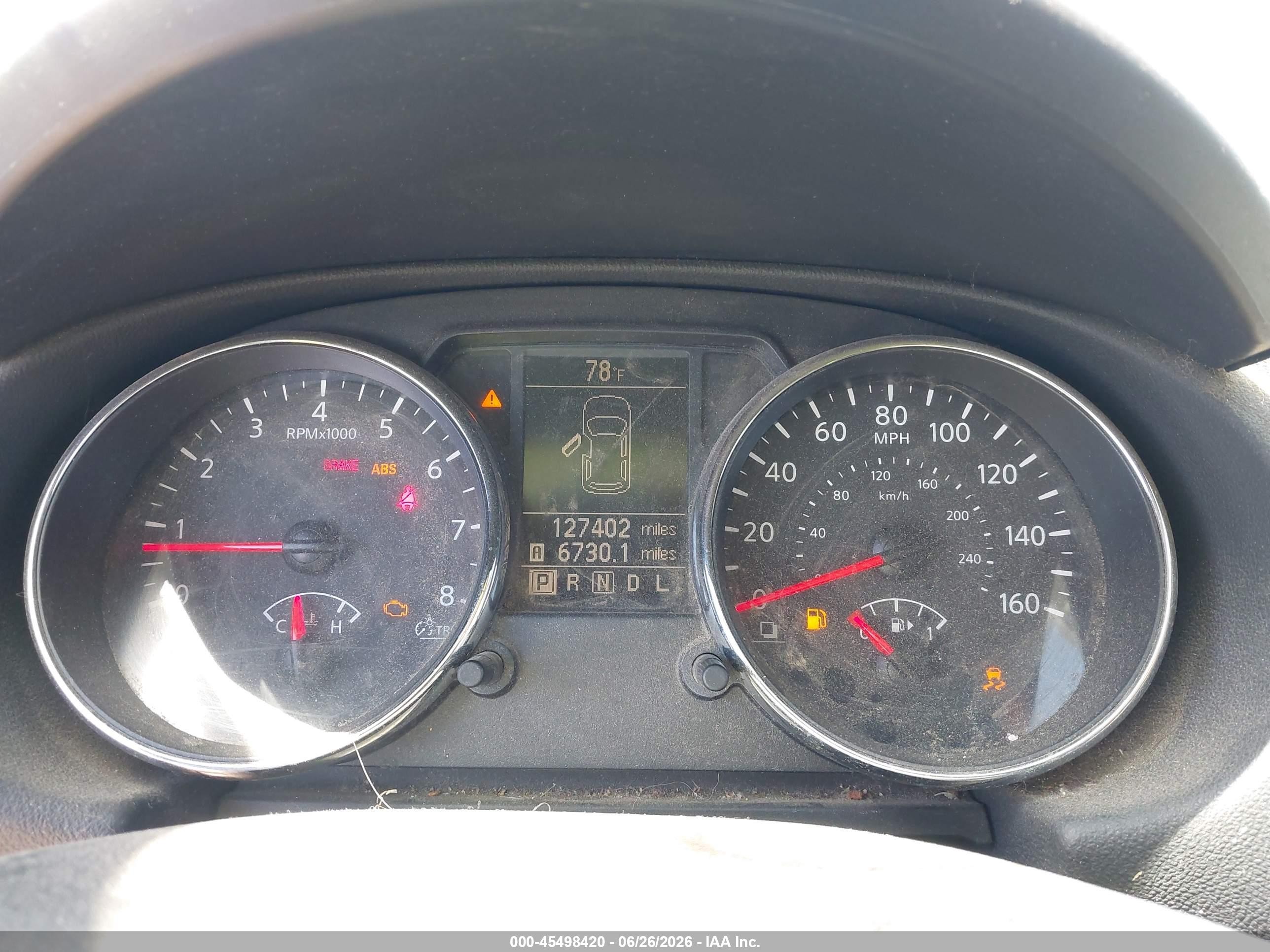 2012 Nissan Rogue Sport VIN JN8AS5MVXCW705802 IAAI salvage auction — Normal Wear, Clear - Dealer Only (California), sold $475 on 2026-07-09 (photo 7)