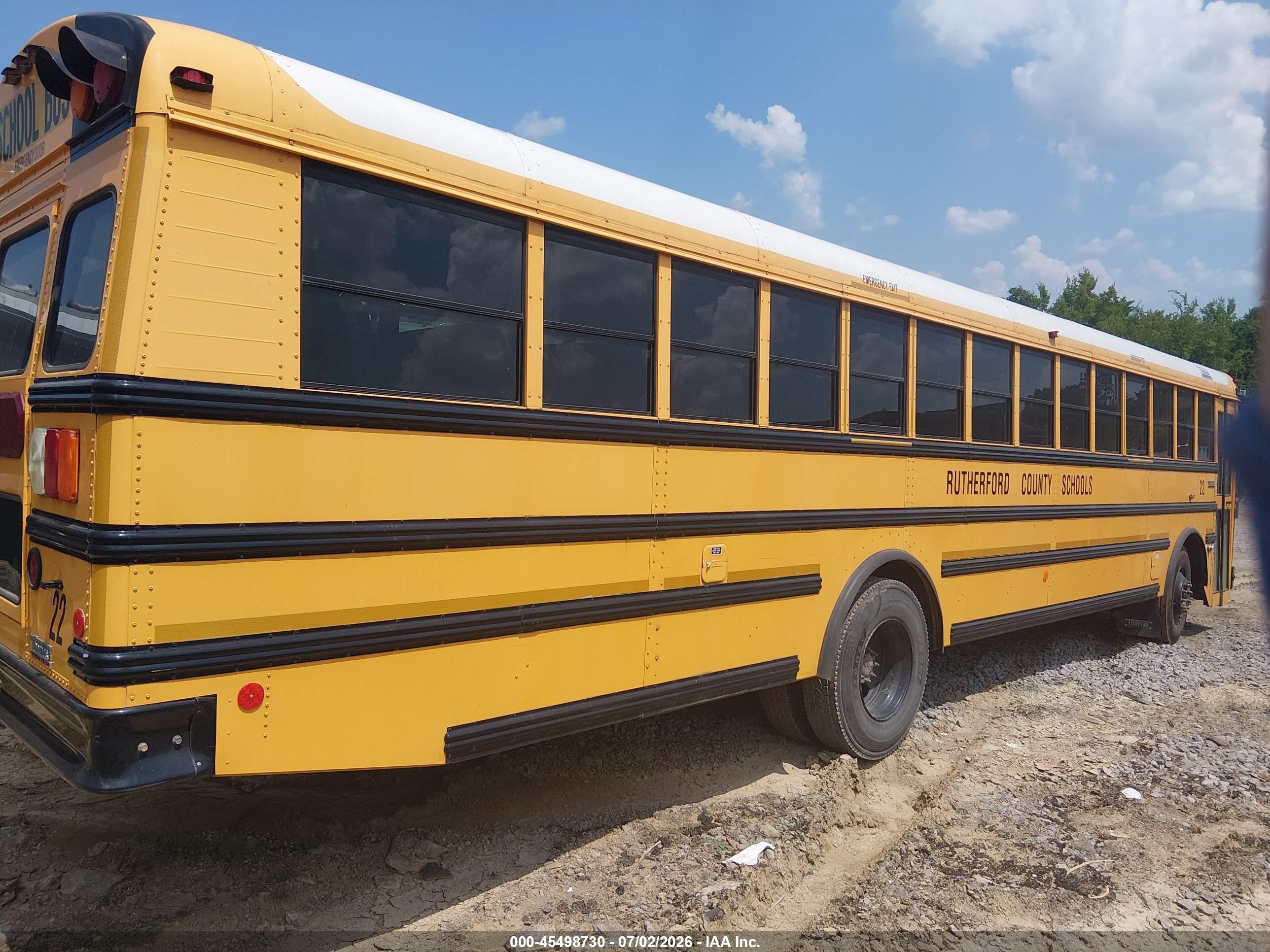2015 Thomas School Bus VIN 1T88U9E25F1276648 IAAI salvage auction — Front End, Salvage (Tennessee), sold $1,200 on 2026-09-09 (photo 4)