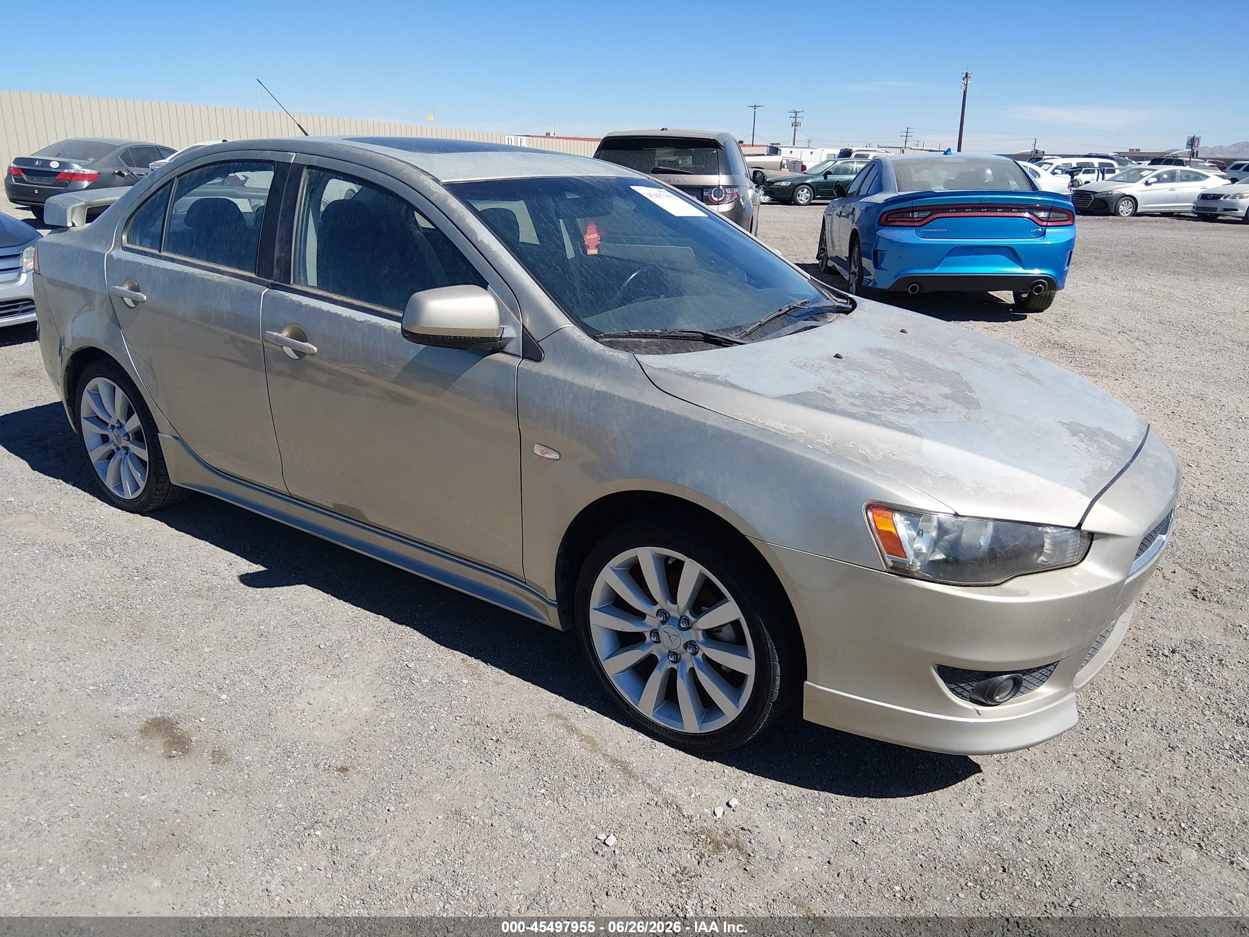 2008 Mitsubishi Lancer VIN JA3AU86U28U023624 IAAI salvage auction — Normal Wear, Clear (California), sold $400 on 2026-07-09 (photo 1)