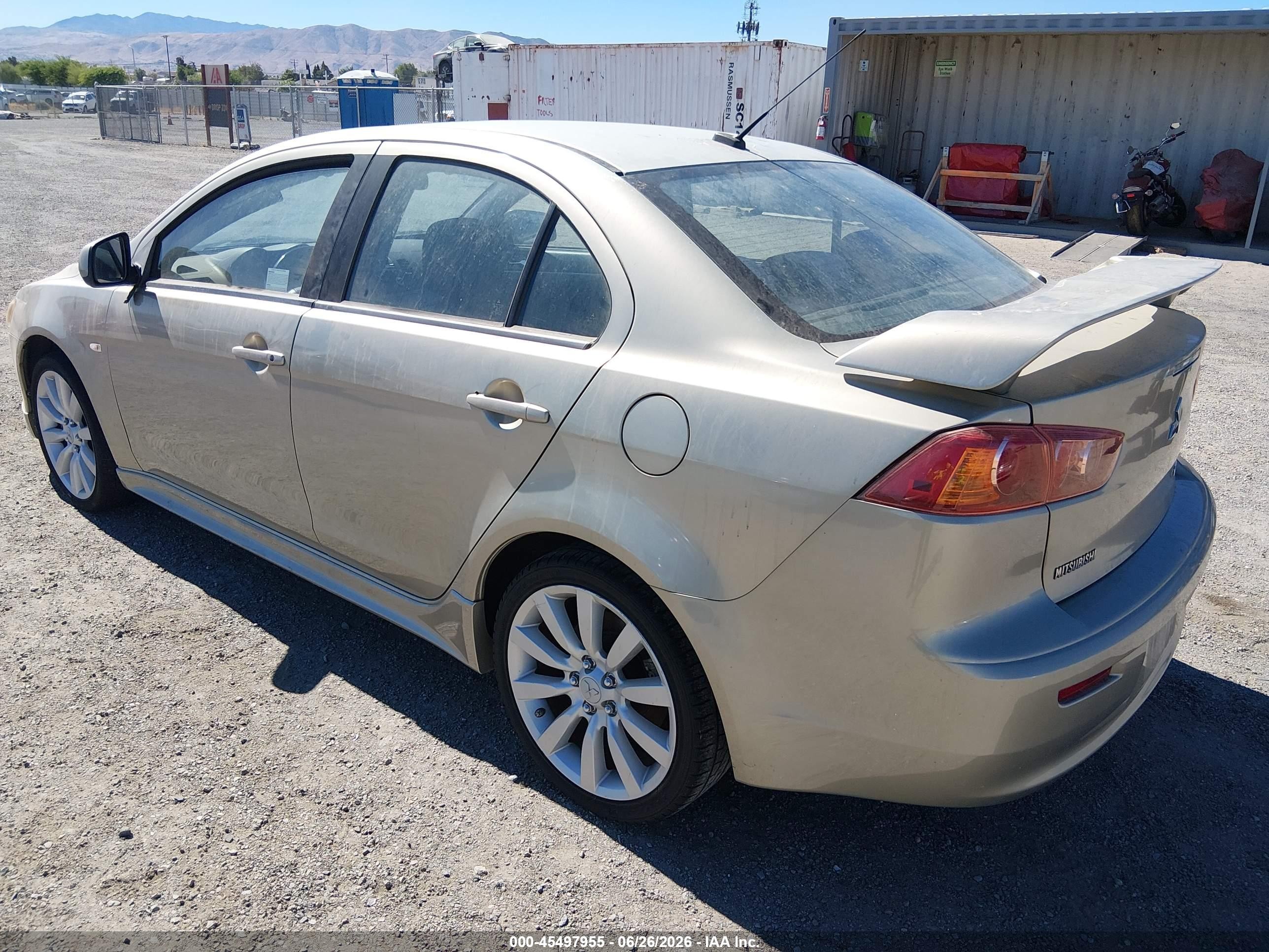2008 Mitsubishi Lancer VIN JA3AU86U28U023624 IAAI salvage auction — Normal Wear, Clear (California), sold $400 on 2026-07-09 (photo 3)