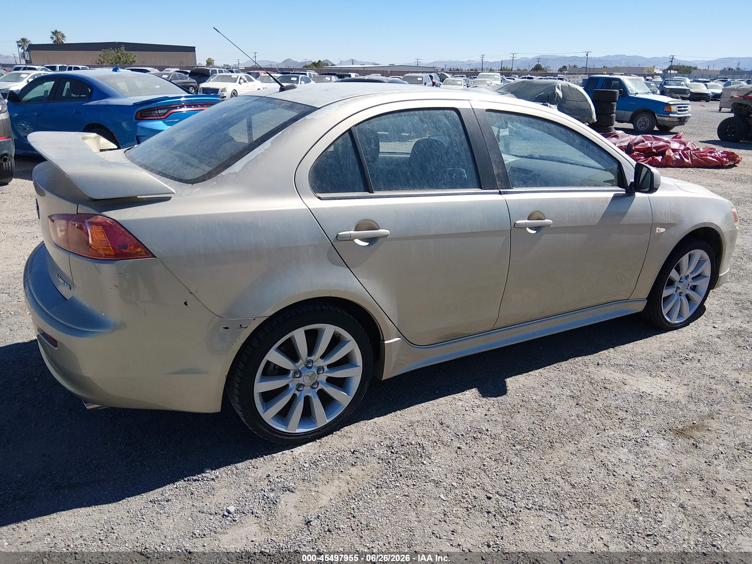 2008 Mitsubishi Lancer VIN JA3AU86U28U023624 IAAI salvage auction — Normal Wear, Clear (California), sold $400 on 2026-07-09 (photo 4)