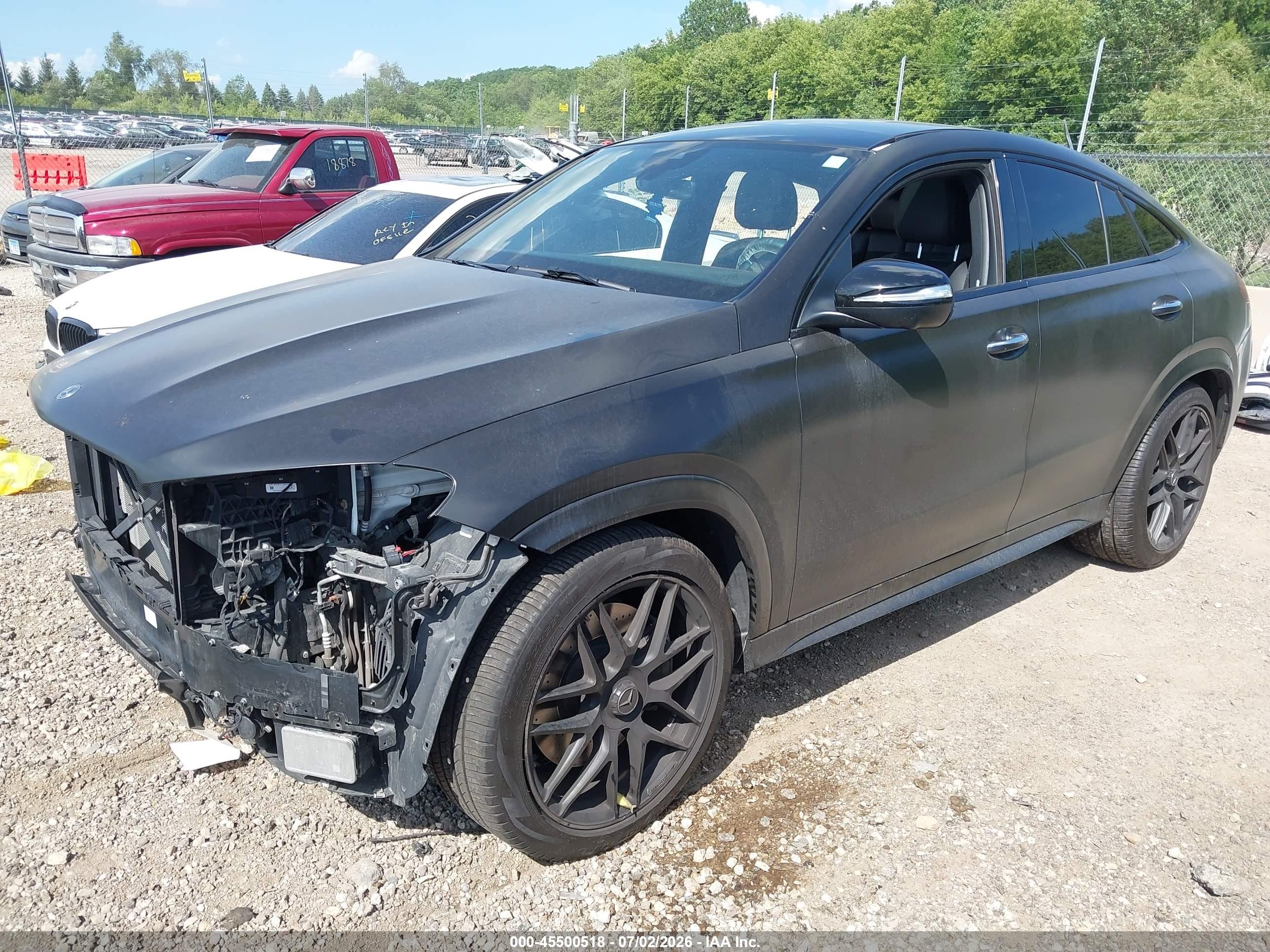 2022 Mercedes-benz Amg gle coupe VIN 4JGFD6BBXNA792218 IAAI salvage auction — Side, Salvage (Illinois), sold $29,100 on 2026-08-17 (photo 2)