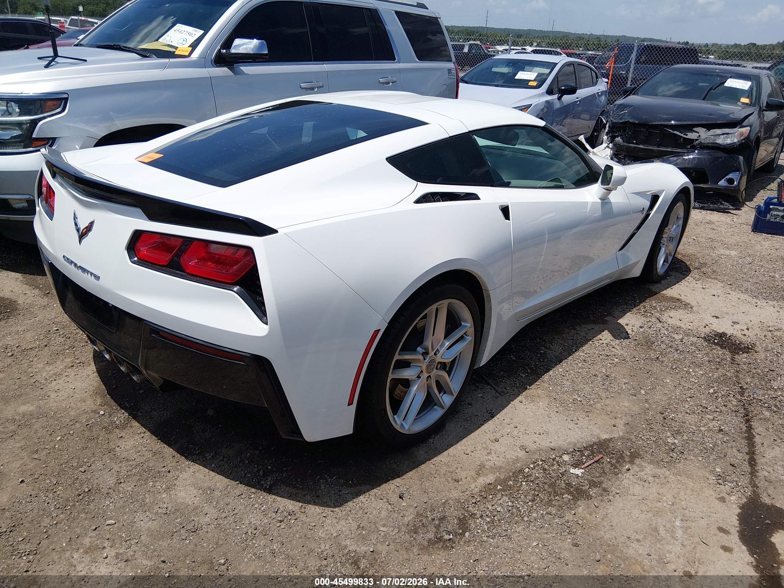 2018 Chevrolet Corvette VIN 1G1YF2D76J5104588 IAAI salvage auction — Water/Flood, Clear (Oklahoma), sold $25,250 on 2026-09-13 (photo 4)