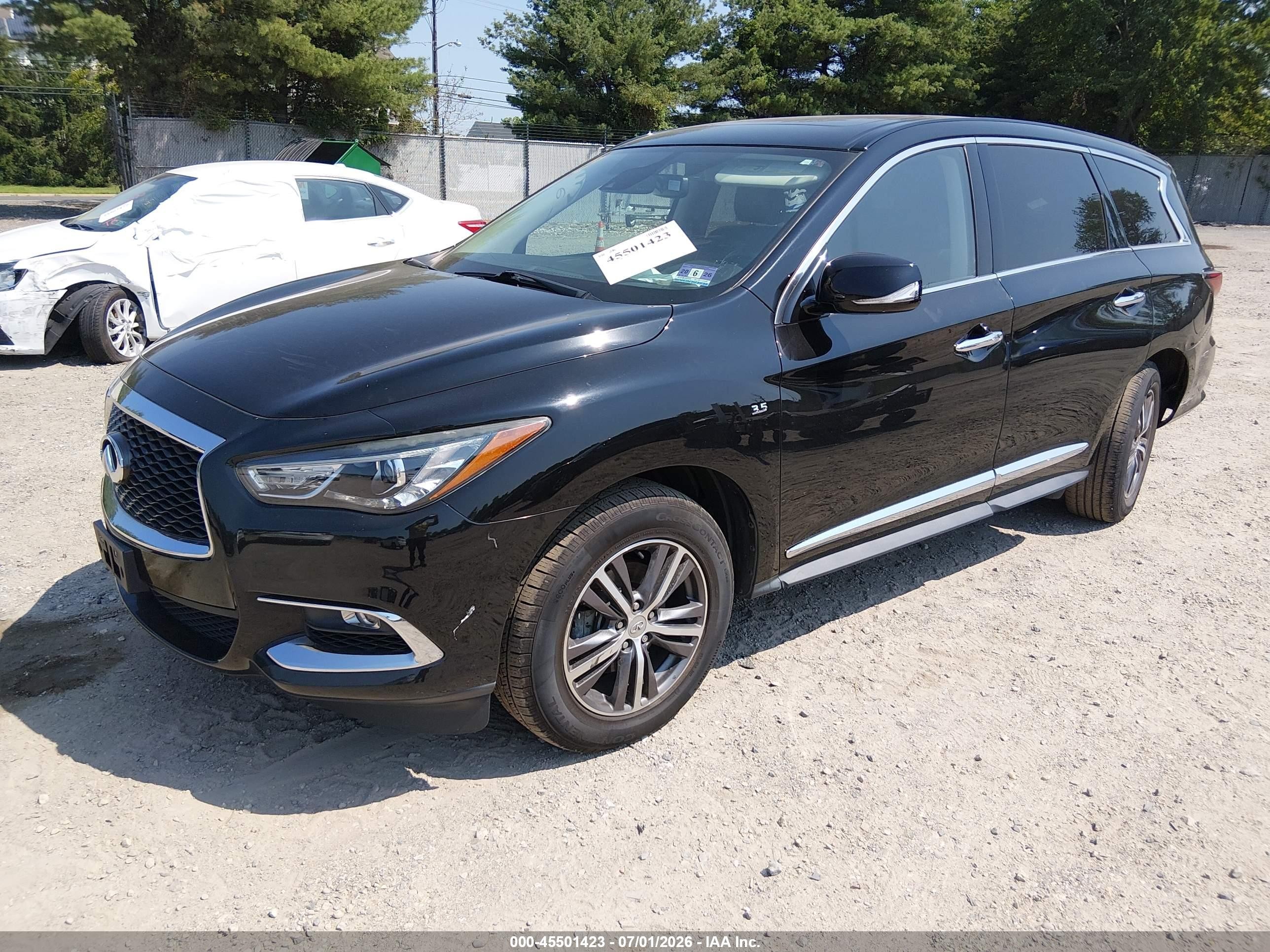 2019 Infiniti Qx60 VIN 5N1DL0MMXKC559364 IAAI salvage auction — Side, Salvage (New Jersey), sold $2,950 on 2026-09-12 (photo 2)