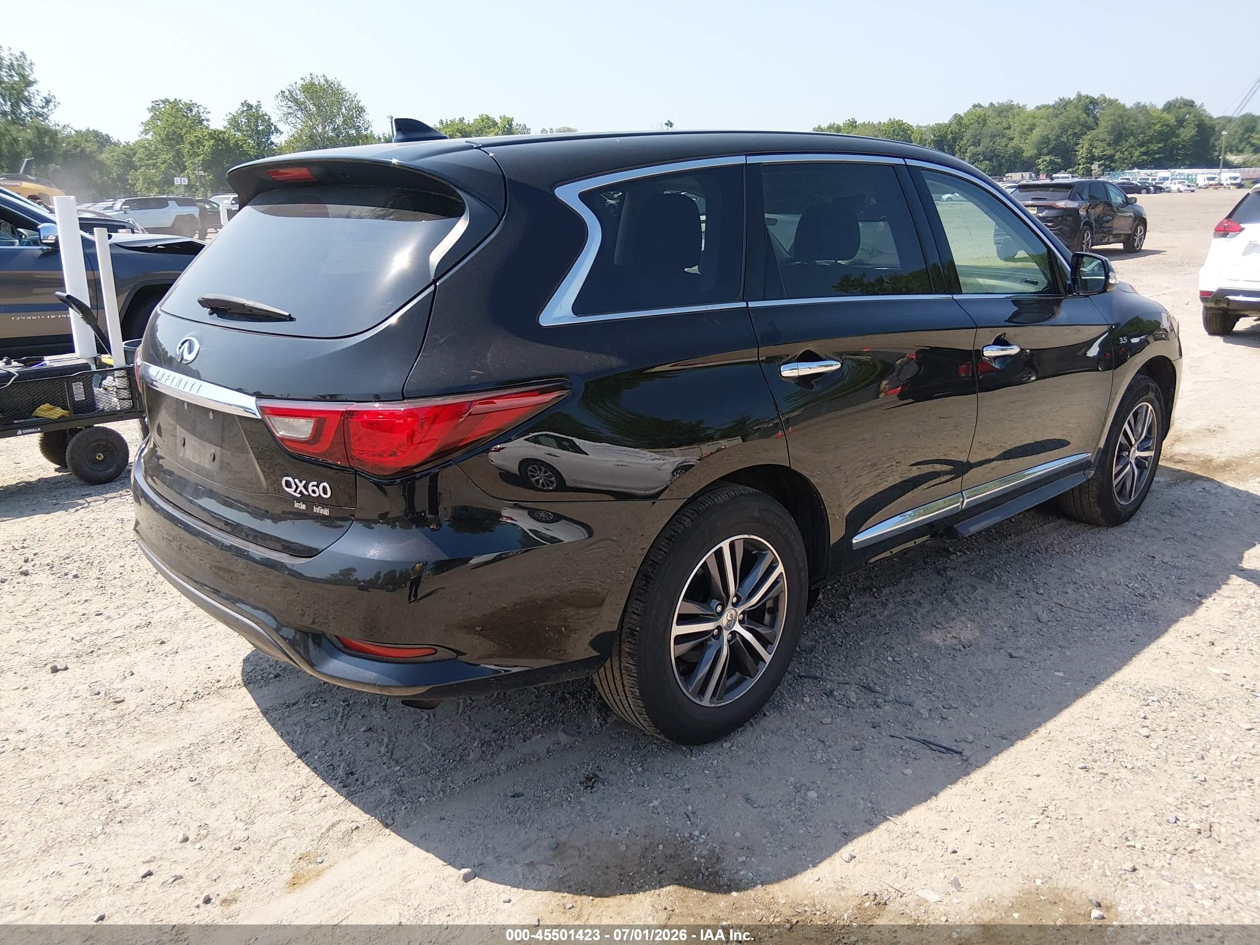 2019 Infiniti Qx60 VIN 5N1DL0MMXKC559364 IAAI salvage auction — Side, Salvage (New Jersey), sold $2,950 on 2026-09-12 (photo 4)