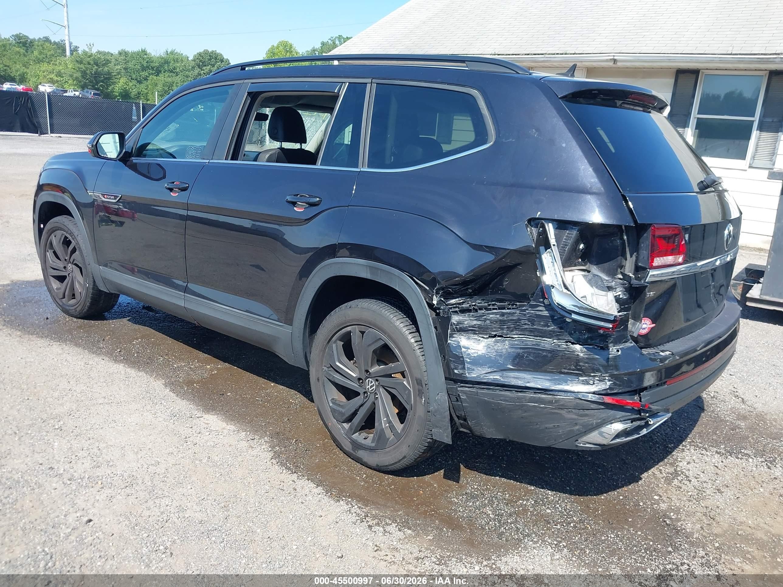 2021 Volkswagen Atlas VIN 1V2HR2CA7MC551683 IAAI salvage auction — Rear End, Salvage - Greater Than 75% (Maryland), sold $6,750 on 2026-09-25 (photo 3)