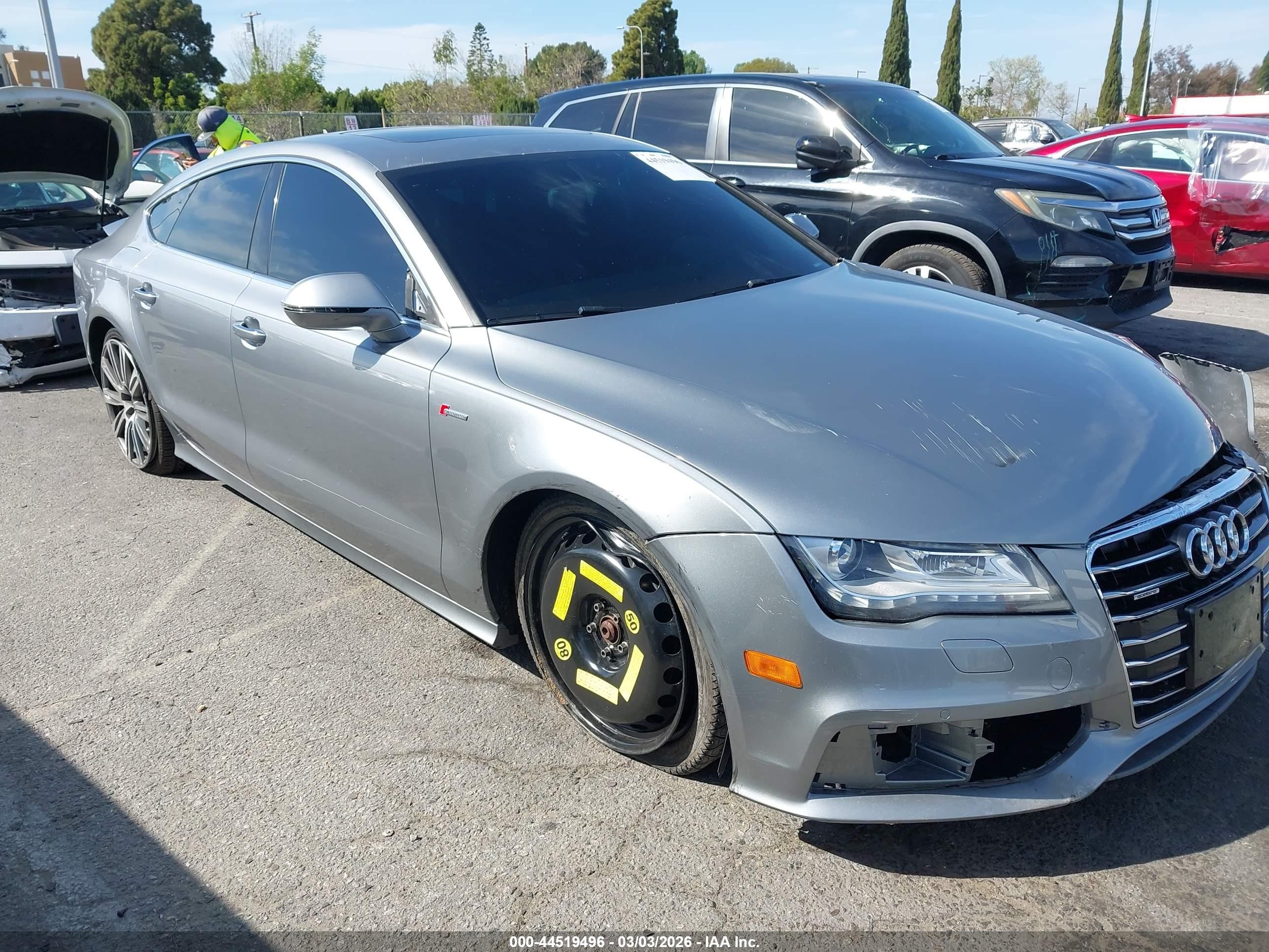 2014 Audi A7 VIN WAU2GAFC4EN070152 IAAI salvage auction — Front End, Salvage (California), sold $725 on 2026-07-02 (photo 1)