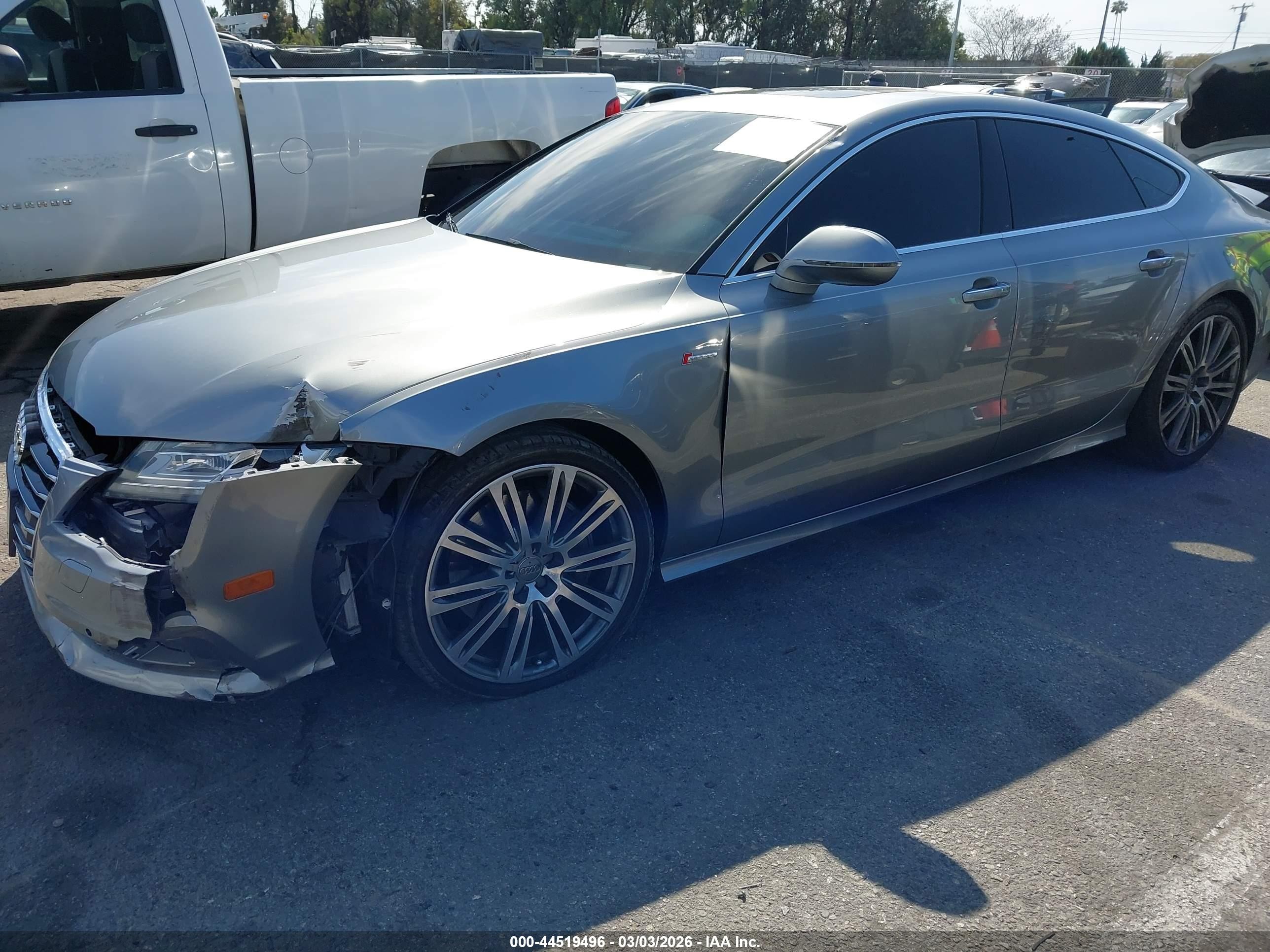 2014 Audi A7 VIN WAU2GAFC4EN070152 IAAI salvage auction — Front End, Salvage (California), sold $725 on 2026-07-02 (photo 2)