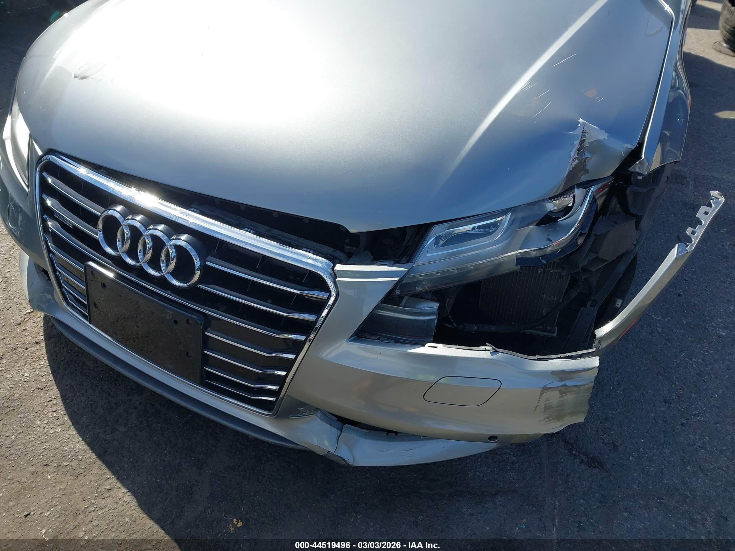 2014 Audi A7 VIN WAU2GAFC4EN070152 IAAI salvage auction — Front End, Salvage (California), sold $725 on 2026-07-02 (photo 6)