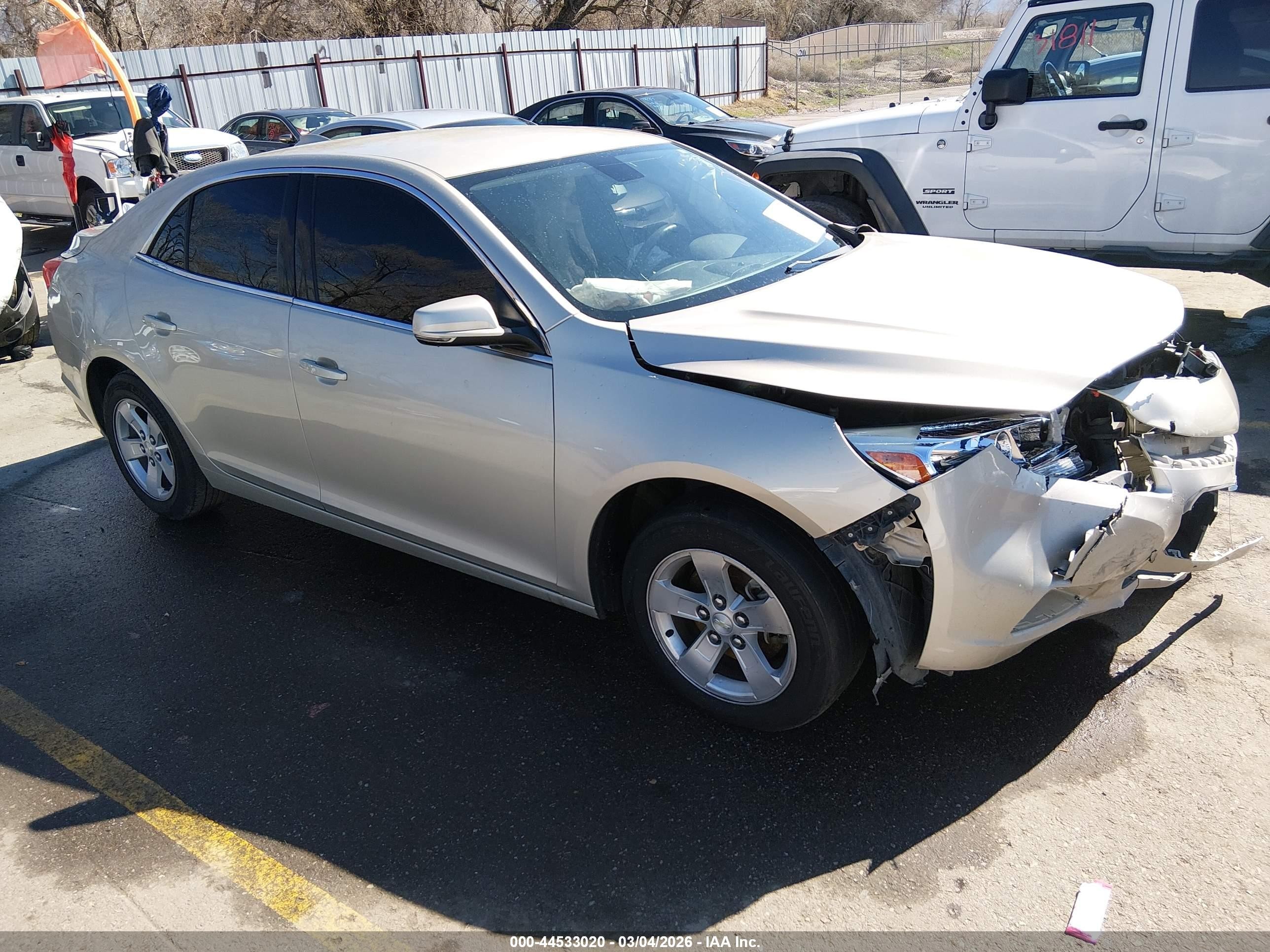 2016 Chevrolet Malibu Limited VIN 1G11C5SA4GF151325 IAAI salvage auction — Front End, Salvage (Utah), sold $325 on 2026-07-09 (photo 1)