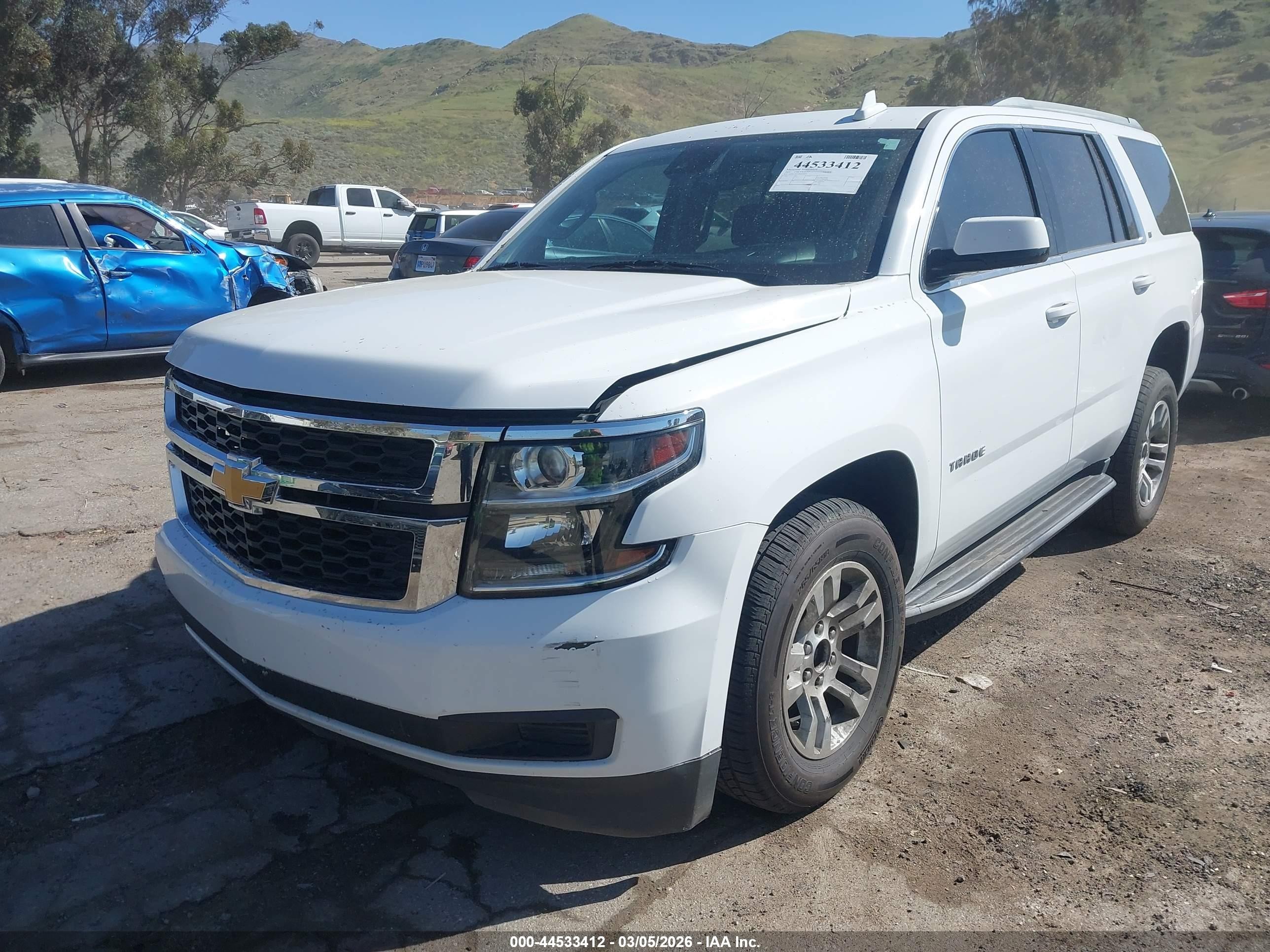 2019 Chevrolet Tahoe VIN 1GNSCBKC8KR390080 IAAI salvage auction — Unknown, Salvage (California), sold $7,875 on 2026-07-07 (photo 2)
