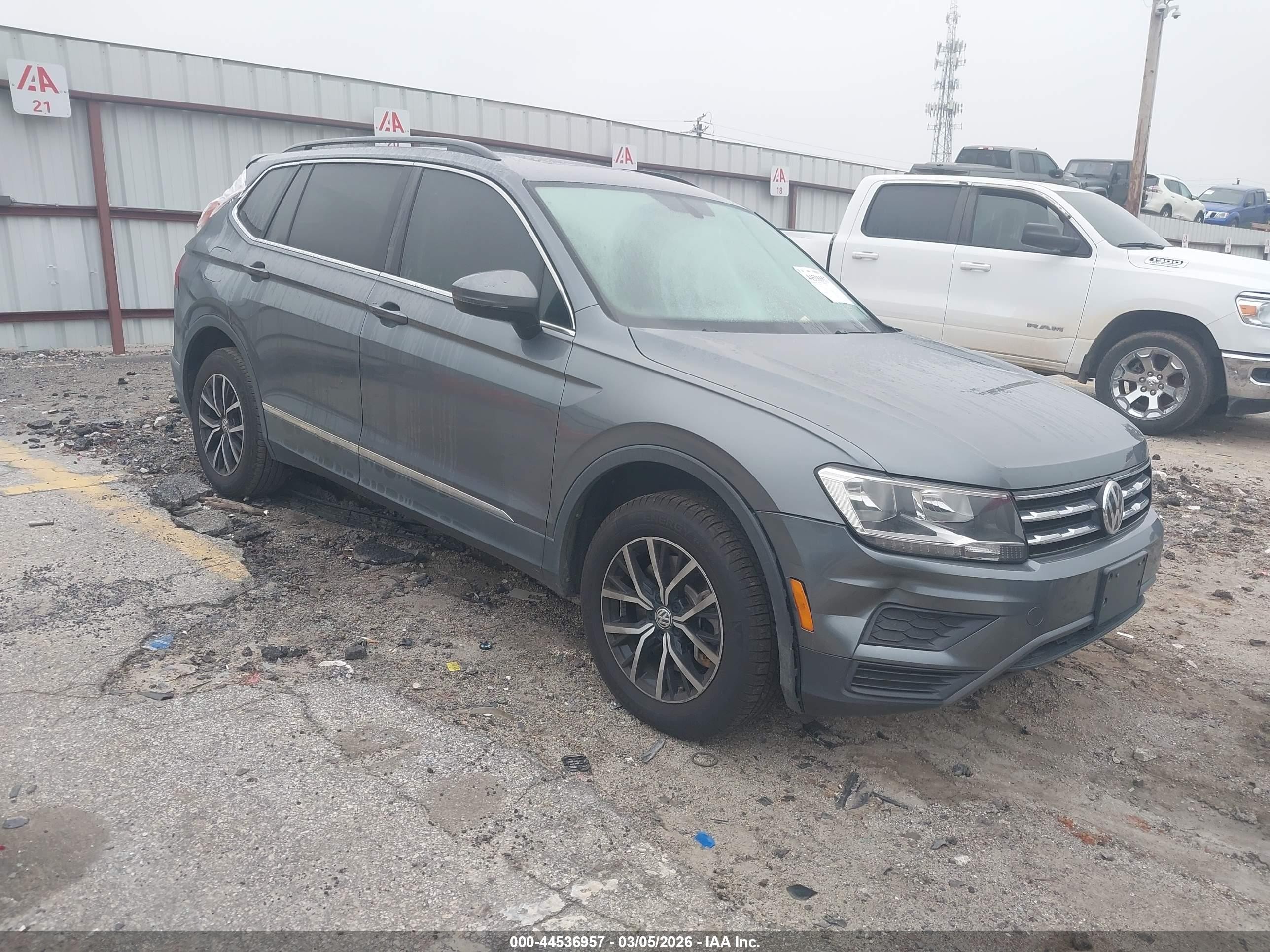2021 Volkswagen Tiguan VIN 3VV3B7AX7MM026501 IAAI salvage auction — Rear End, Salvage (Idaho), sold $4,550 on 2026-09-11 (photo 1)