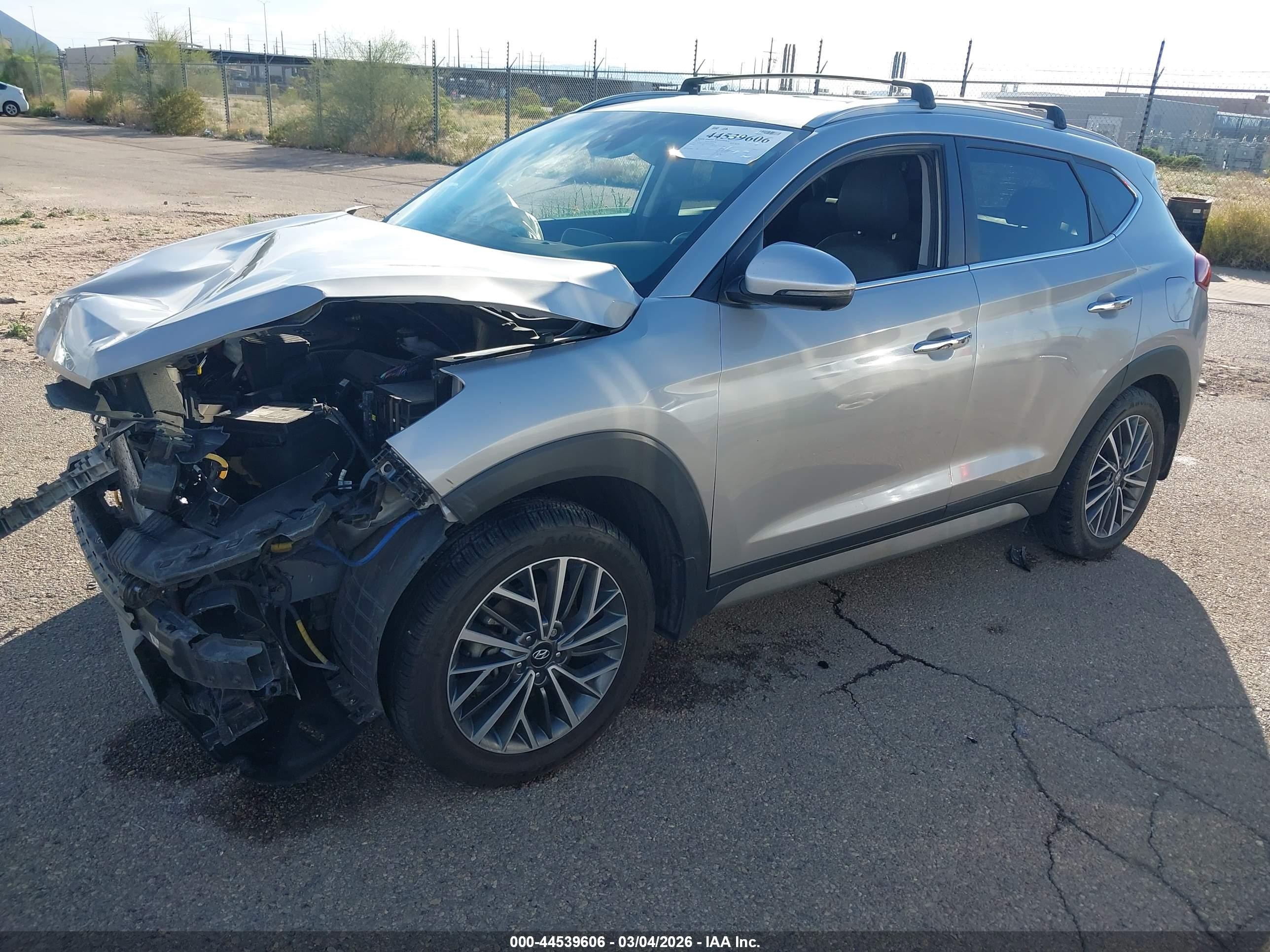 2021 Hyundai Tucson VIN KM8J33ALXMU305845 IAAI salvage auction — Unknown, Salvage (Arizona), sold $1,550 on 2026-07-09 (photo 2)