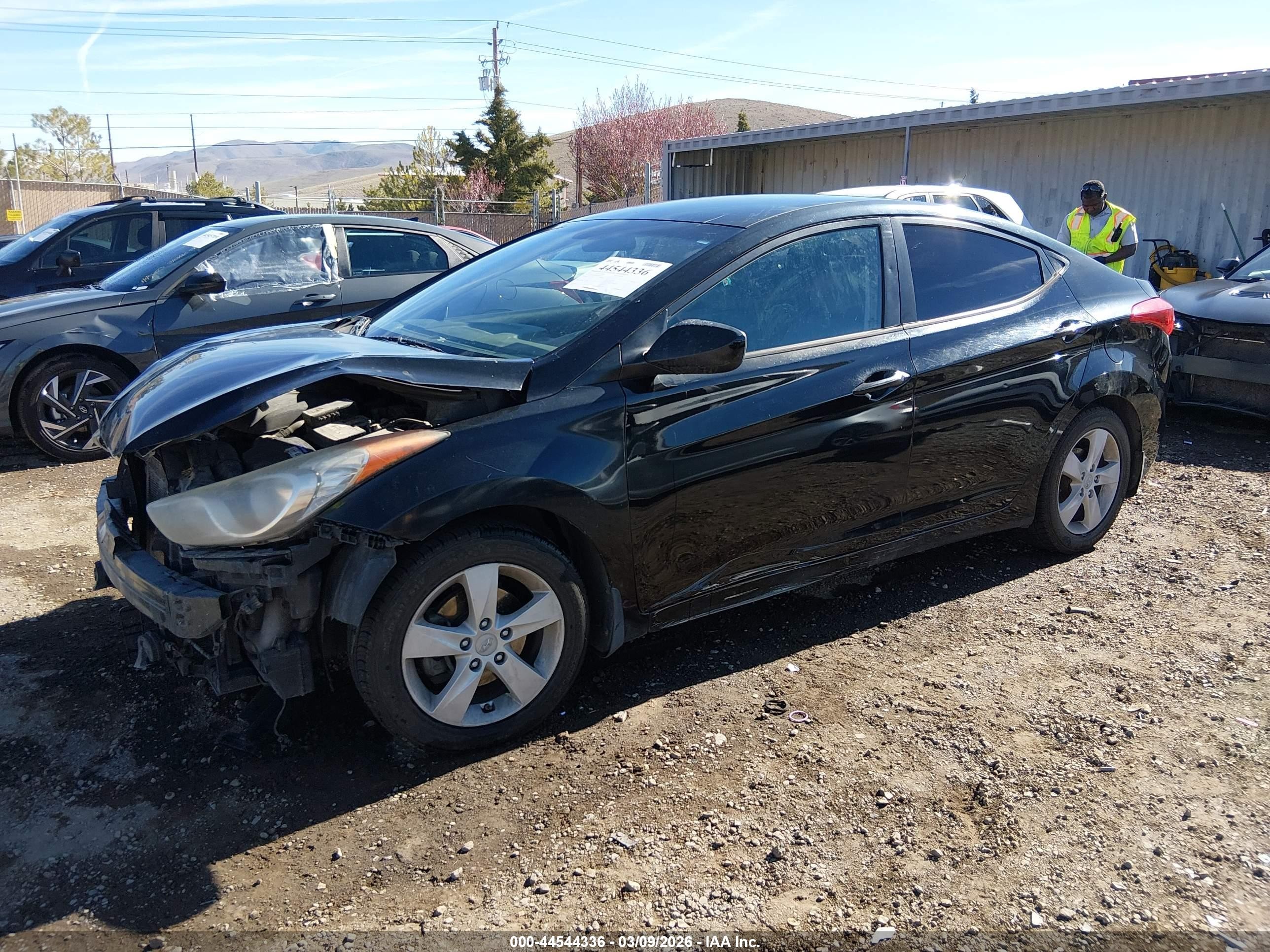 2013 Hyundai Elantra VIN KMHDH4AE3DU545342 IAAI salvage auction — Front End, Salvage (Nevada), sold $350 on 2026-07-10 (photo 2)