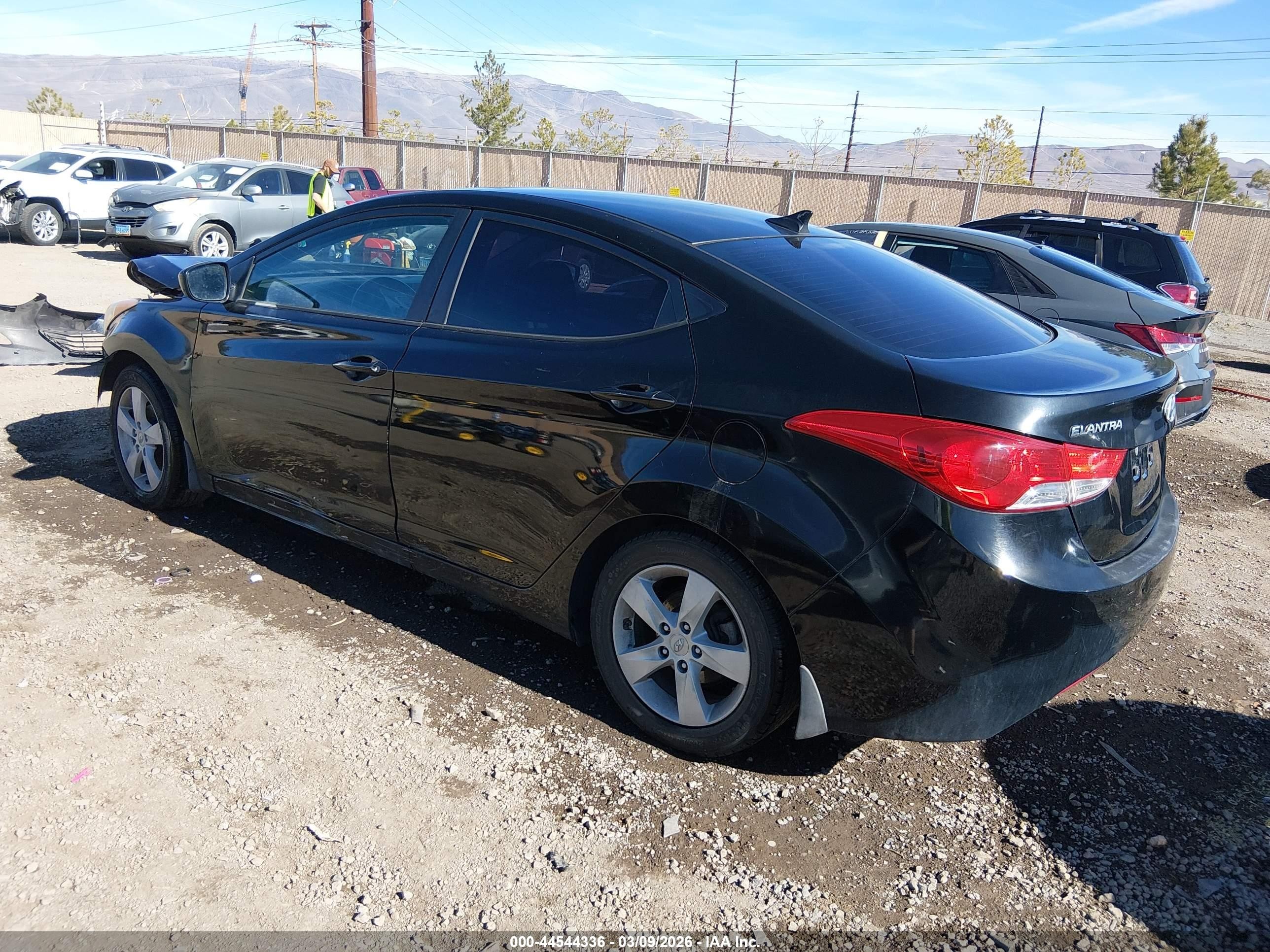 2013 Hyundai Elantra VIN KMHDH4AE3DU545342 IAAI salvage auction — Front End, Salvage (Nevada), sold $350 on 2026-07-10 (photo 3)