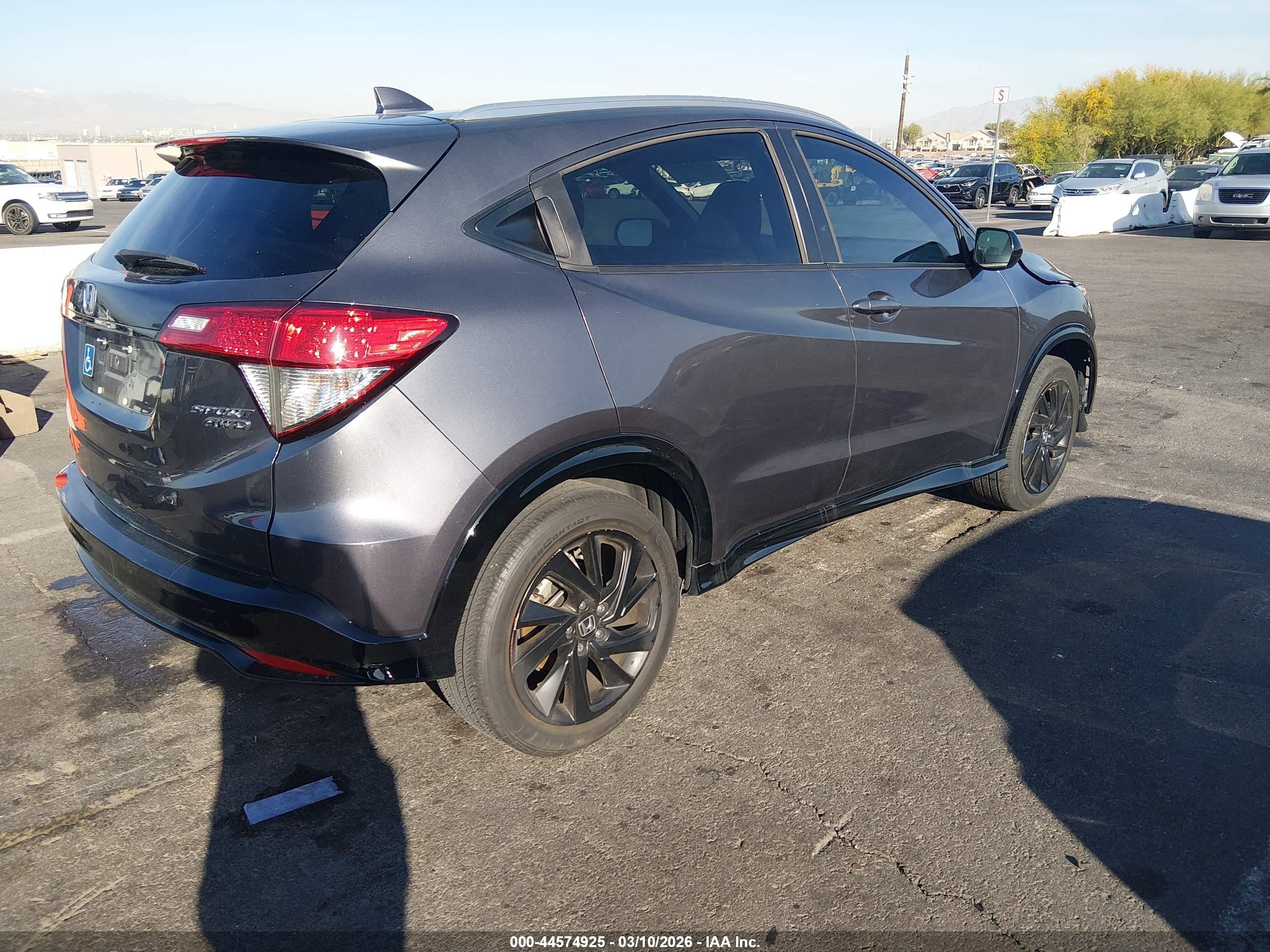2022 Honda HR-V VIN 3CZRU6H14NM741438 IAAI salvage auction — Front End, Salvage (Nevada), sold $7,400 on 2026-07-10 (photo 4)