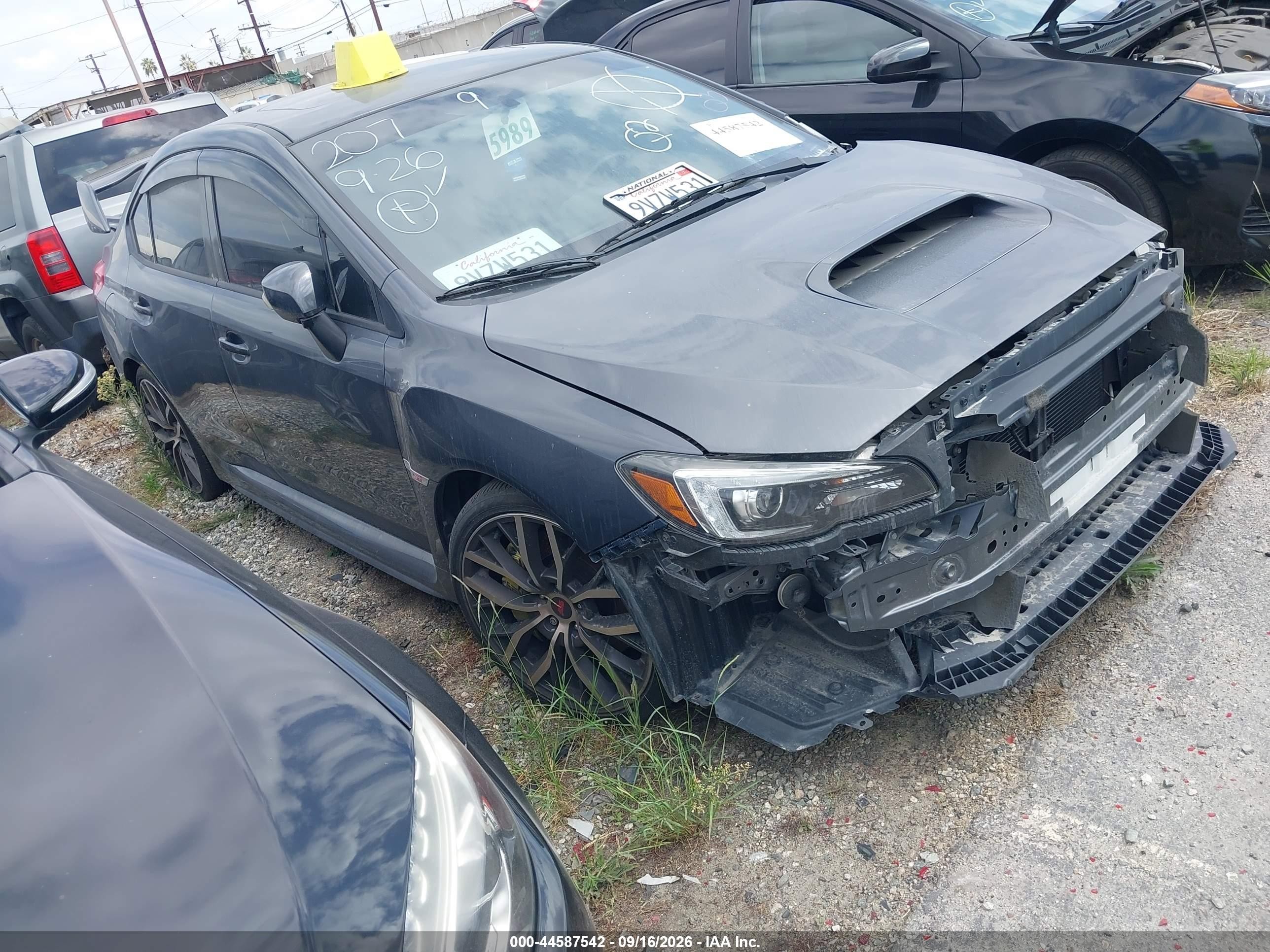 2021 Subaru WRX VIN JF1VA2W67M9822358 — IAAI salvage auction photo