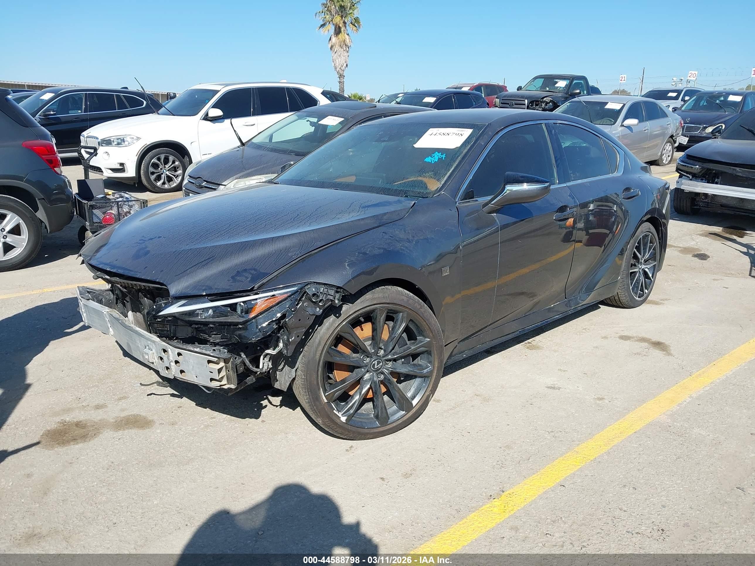 2025 Lexus Is VIN JTHBA1D20S5134521 IAAI salvage auction — Front End, Salvage Title (California), sold $4,000 on 2026-05-13 (photo 2)