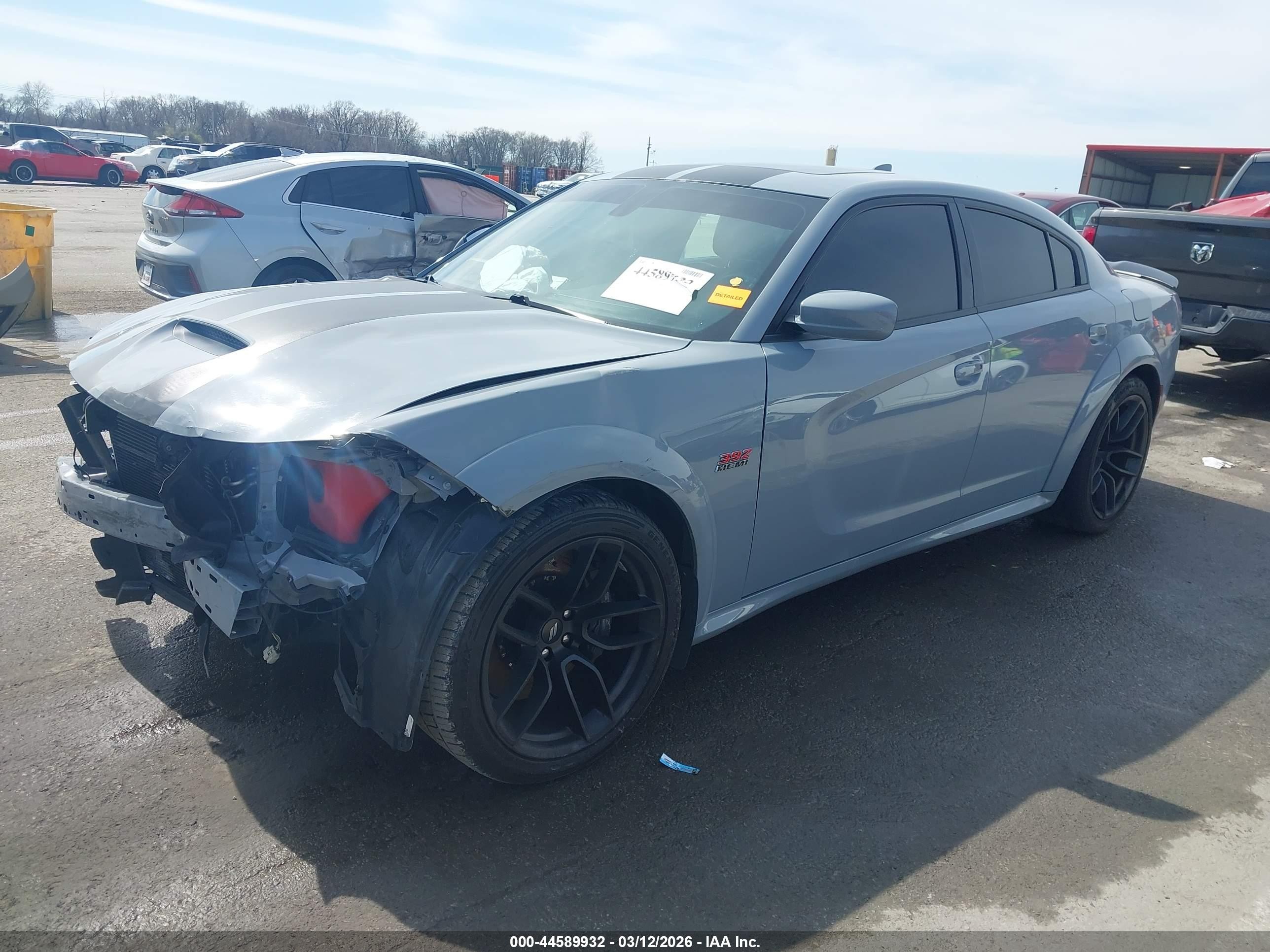 2022 Dodge Charger VIN 2C3CDXGJ1NH154880 IAAI salvage auction — Front End, Salvage (Missouri), sold $22,600 on 2026-09-23 (photo 2)