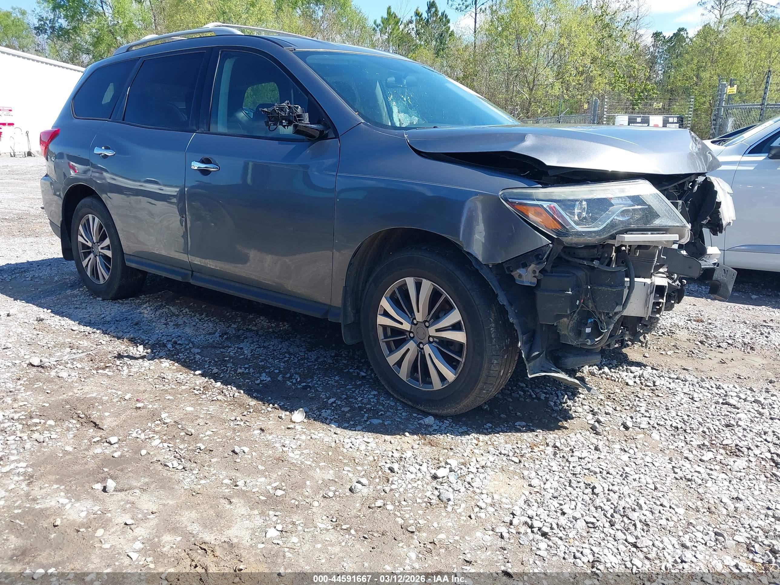 2020 Nissan Pathfinder VIN 5N1DR2AN2LC596692 IAAI salvage auction — Front End, Salvage (Mississippi), sold $400 on 2026-07-01 (photo 1)