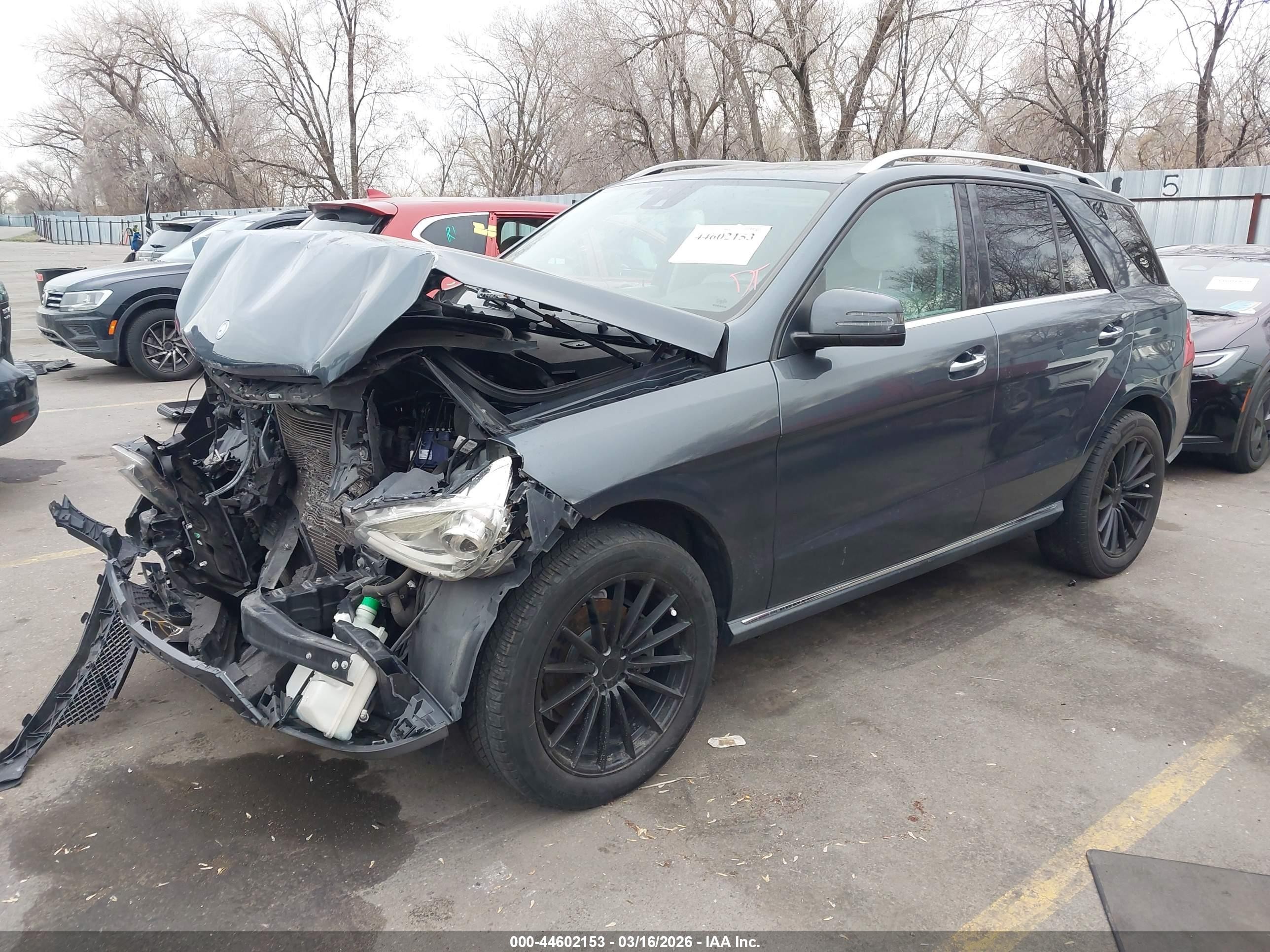 2014 Mercedes-Benz ML-Class VIN 4JGDA5JB9EA421465 IAAI salvage auction — Front End, Salvage (Utah), sold $1,200 on 2026-07-02 (photo 2)